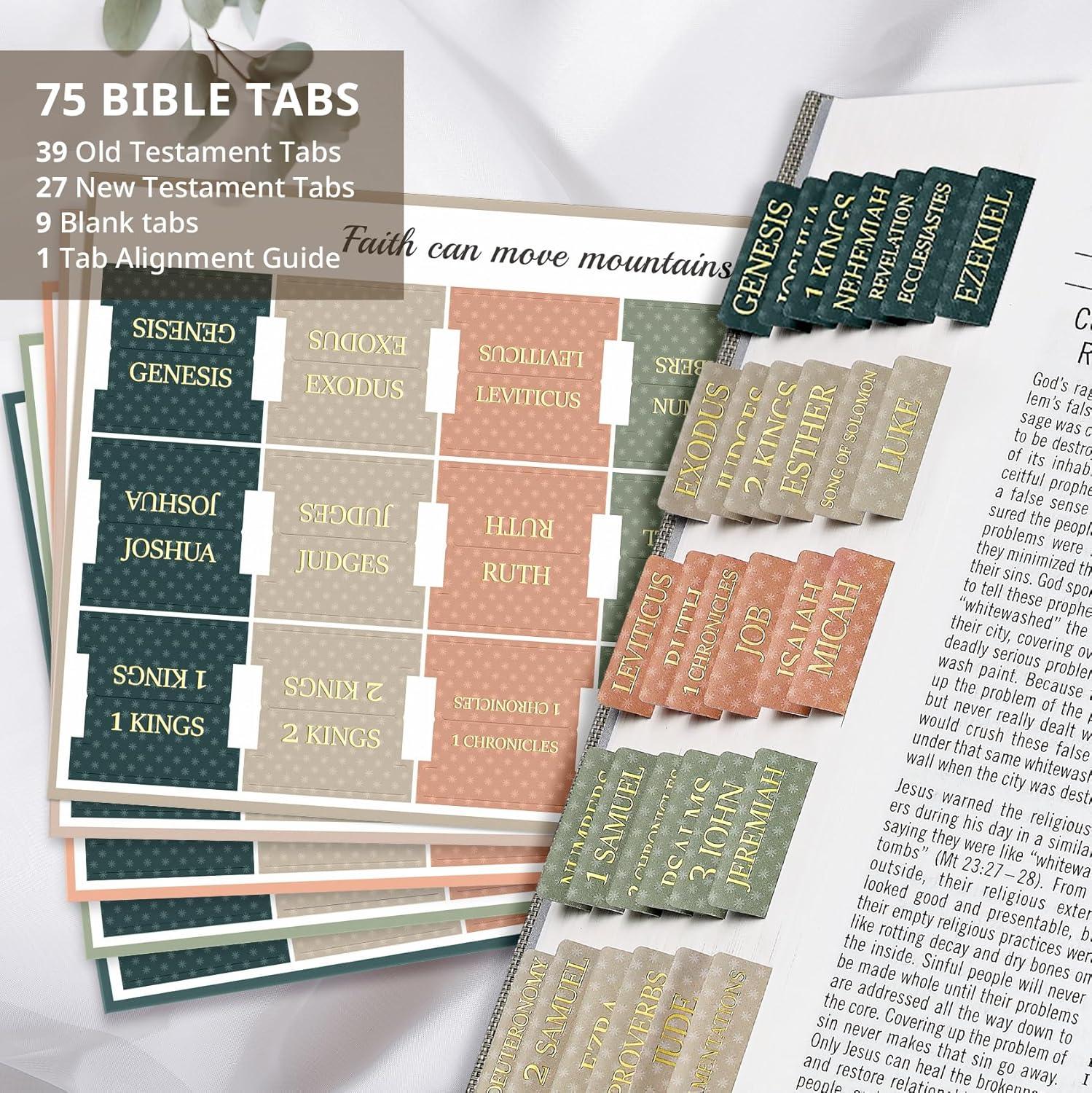 image:imageBible Tabs for Women amp Men Laminated Bible Tabs for Study Bible Large Print Neutral Bible Tabs for Easy Navigation Boho Theme Bible Index TabsAstarry