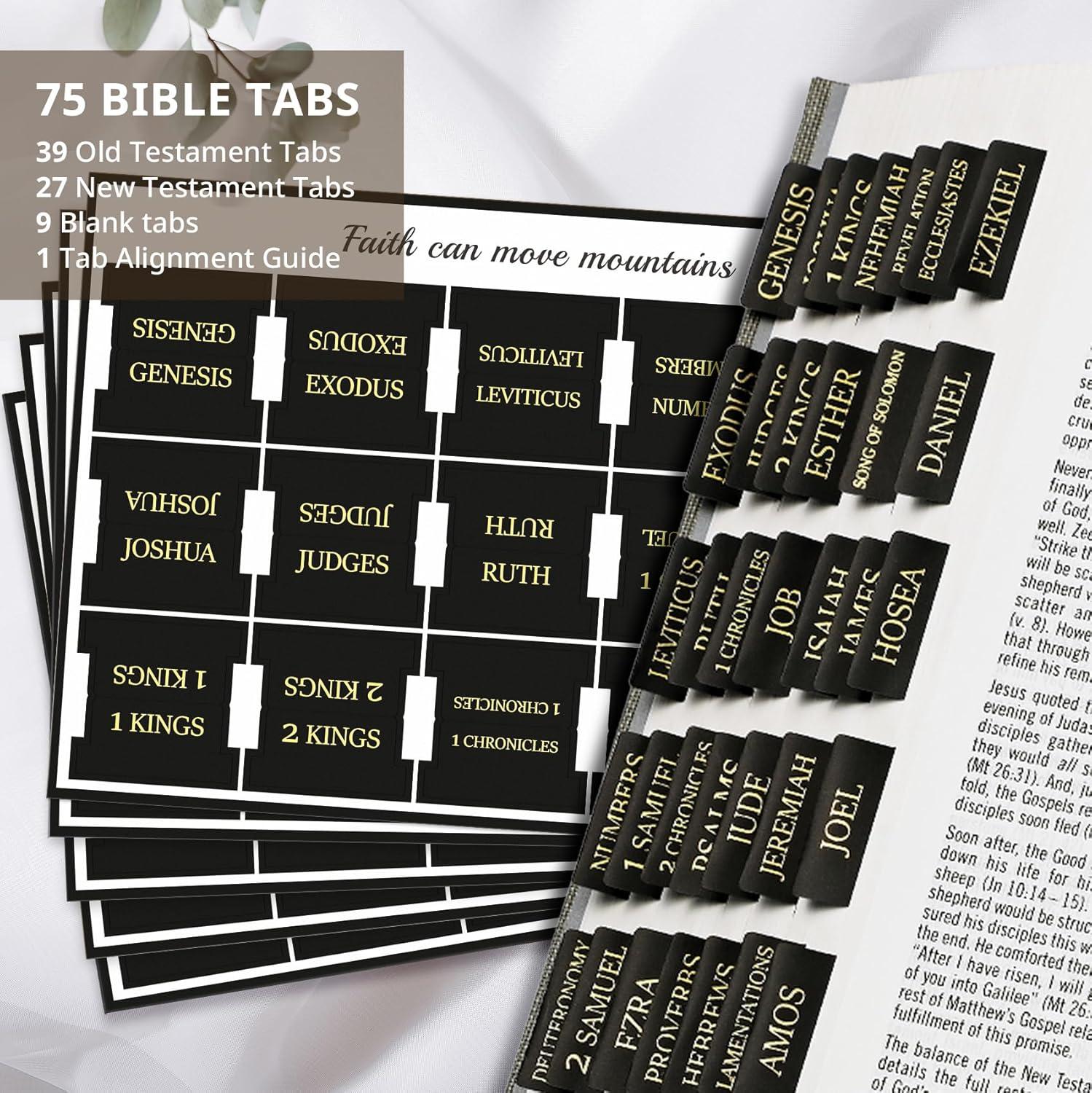 image:imageBible Tabs for Women amp Men Laminated Bible Tabs for Study Bible Large Print Neutral Bible Tabs for Easy Navigation Boho Theme Bible Index TabsBblack
