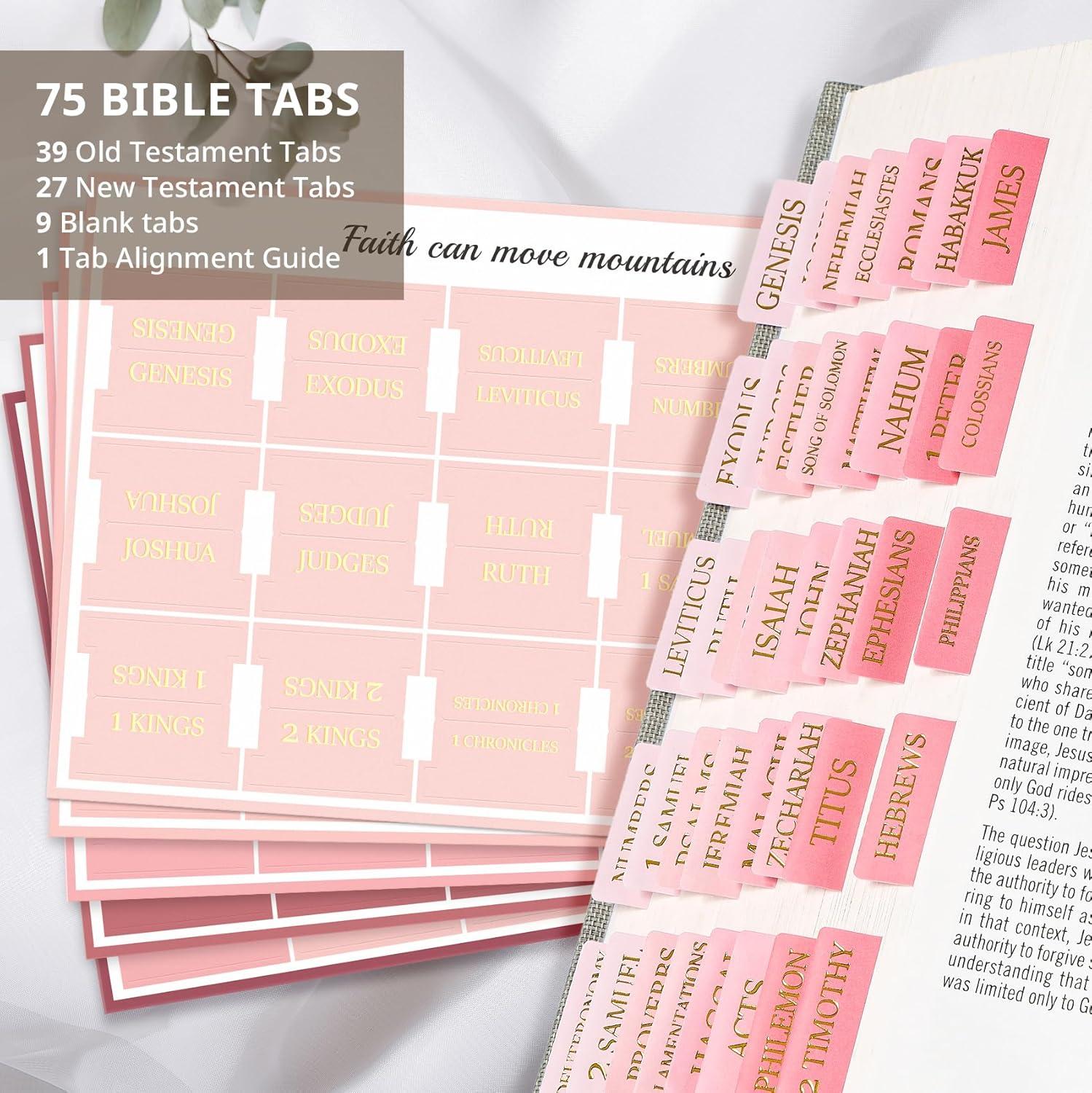 image:imageBible Tabs for Women amp Men Laminated Bible Tabs for Study Bible Large Print Neutral Bible Tabs for Easy Navigation Boho Theme Bible Index TabsCblush