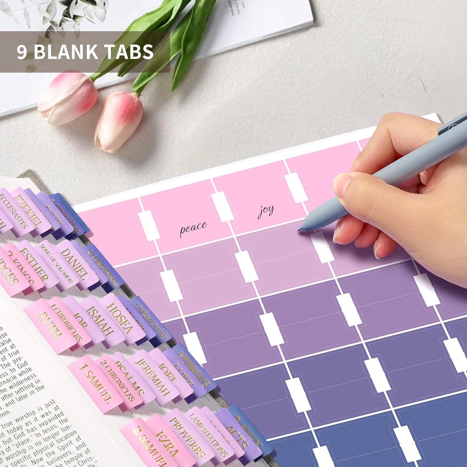 image:imageBible Tabs for Women amp Men Laminated Bible Tabs for Study Bible Large Print Neutral Bible Tabs for Easy Navigation Boho Theme Bible Index TabsEviolet Ombre
