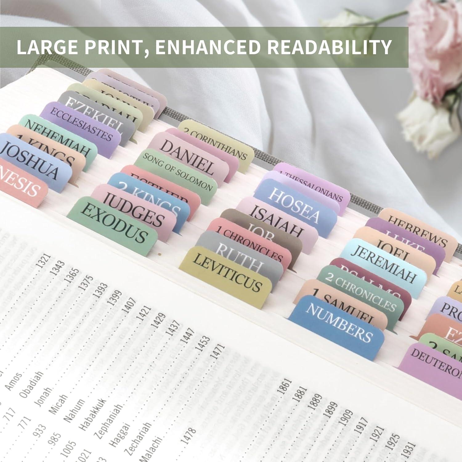 image:imageBible Tabs for Women amp Men Laminated Bible Tabs for Study Bible Large Print Neutral Bible Tabs for Easy Navigation Boho Theme Bible Index TabsFmacaron