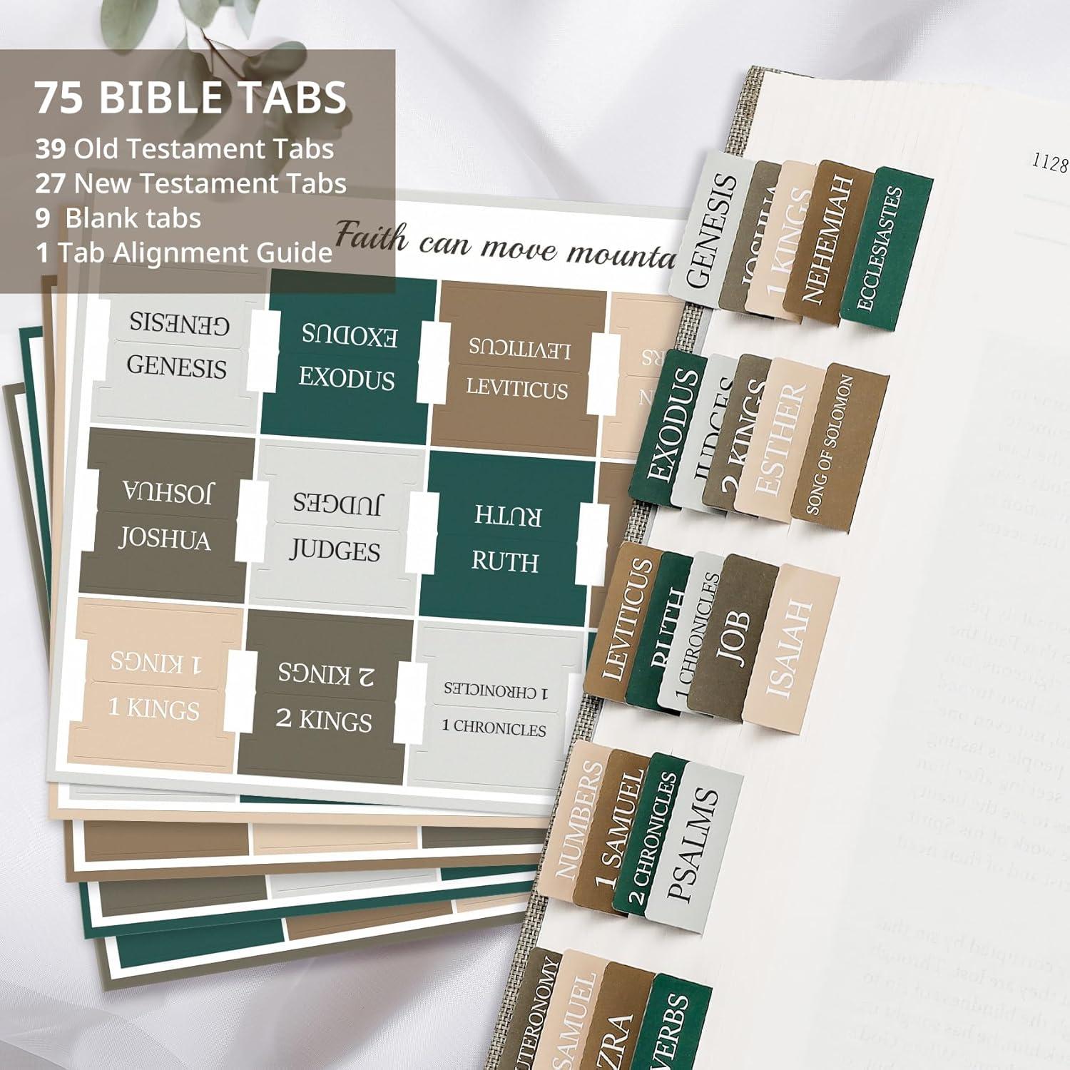 image:imageBible Tabs for Women amp Men Laminated Bible Tabs for Study Bible Large Print Neutral Bible Tabs for Easy Navigation Boho Theme Bible Index TabsGwinter Wood
