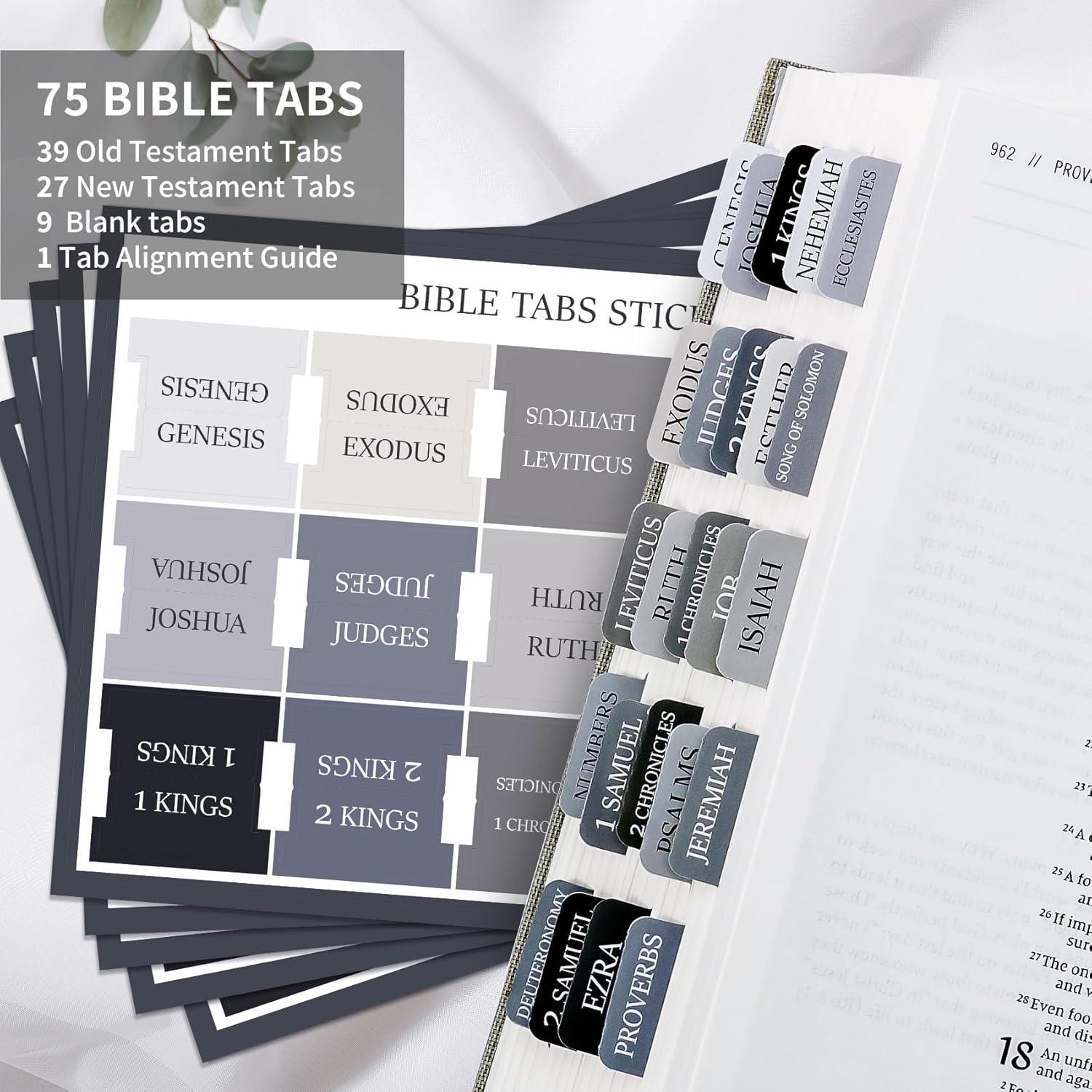 image:imageBible Tabs for Women amp Men Laminated Bible Tabs for Study Bible Large Print Neutral Bible Tabs for Easy Navigation Boho Theme Bible Index TabsHgray