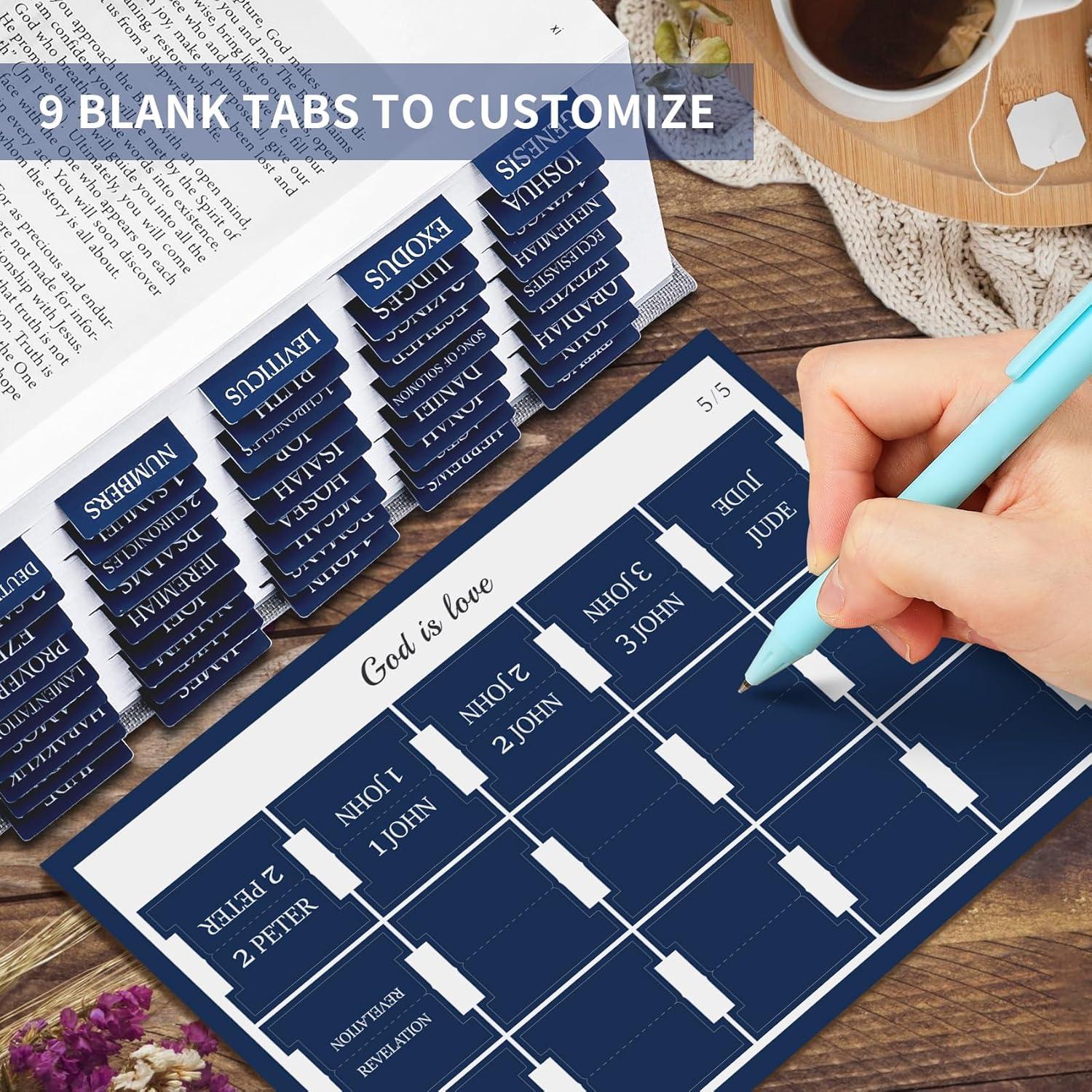 image:imageBible Tabs for Women amp Men Laminated Bible Tabs for Study Bible Large Print Neutral Bible Tabs for Easy Navigation Boho Theme Bible Index TabsJnavy Blue