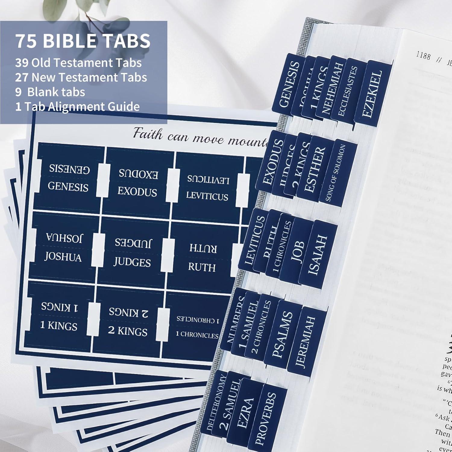 image:imageBible Tabs for Women amp Men Laminated Bible Tabs for Study Bible Large Print Neutral Bible Tabs for Easy Navigation Boho Theme Bible Index TabsJnavy Blue