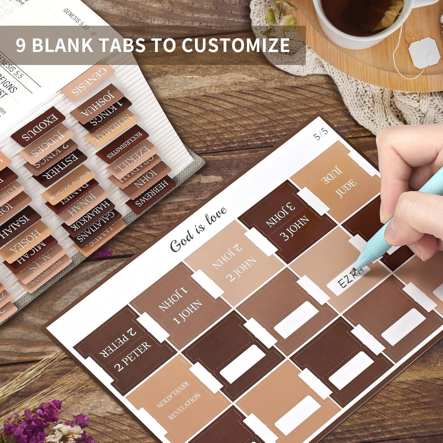 image:imageBible Tabs for Women amp Men Laminated Bible Tabs for Study Bible Large Print Neutral Bible Tabs for Easy Navigation Boho Theme Bible Index TabsKbed of Oak