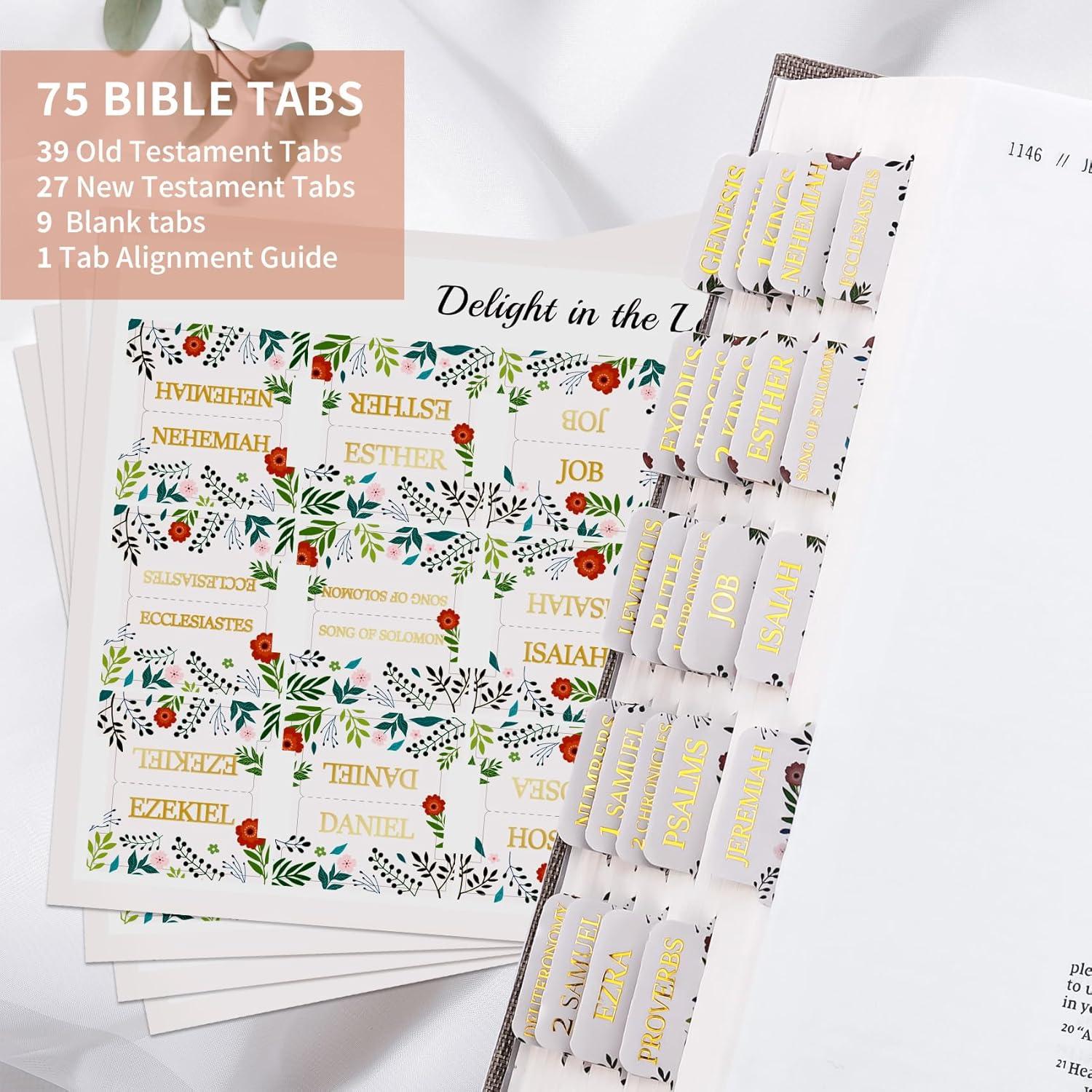image:imageBible Tabs for Women amp Men Laminated Bible Tabs for Study Bible Large Print Neutral Bible Tabs for Easy Navigation Boho Theme Bible Index TabsLvintage Floral