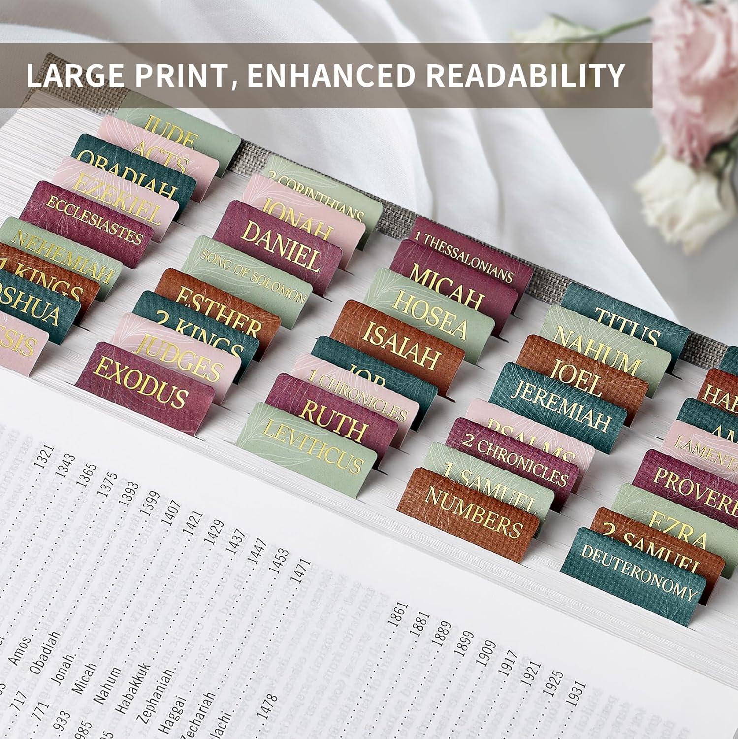 image:imageBible Tabs for Women amp Men Laminated Bible Tabs for Study Bible Large Print Neutral Bible Tabs for Easy Navigation Boho Theme Bible Index TabsMleaves