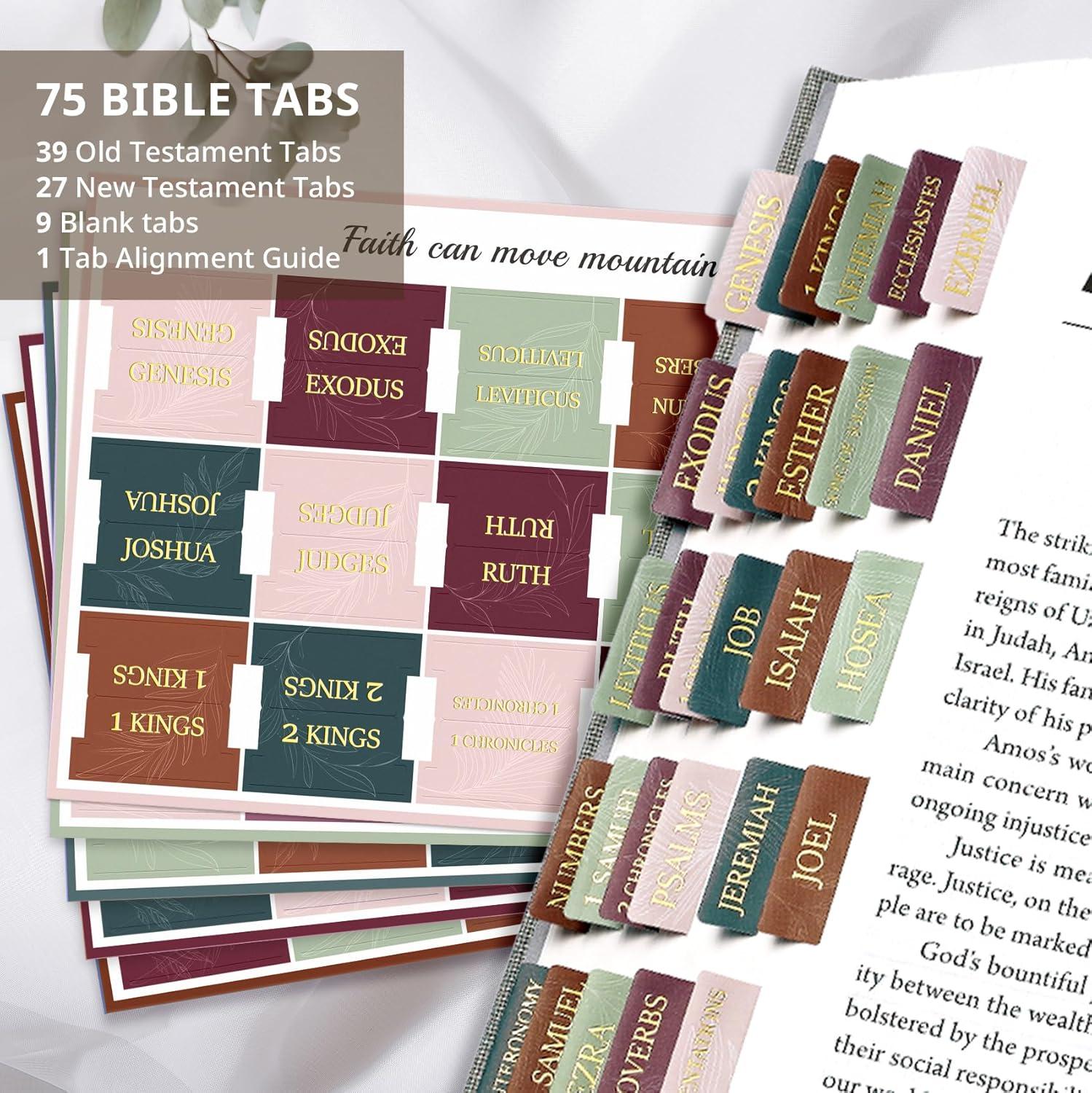image:imageBible Tabs for Women amp Men Laminated Bible Tabs for Study Bible Large Print Neutral Bible Tabs for Easy Navigation Boho Theme Bible Index TabsMleaves