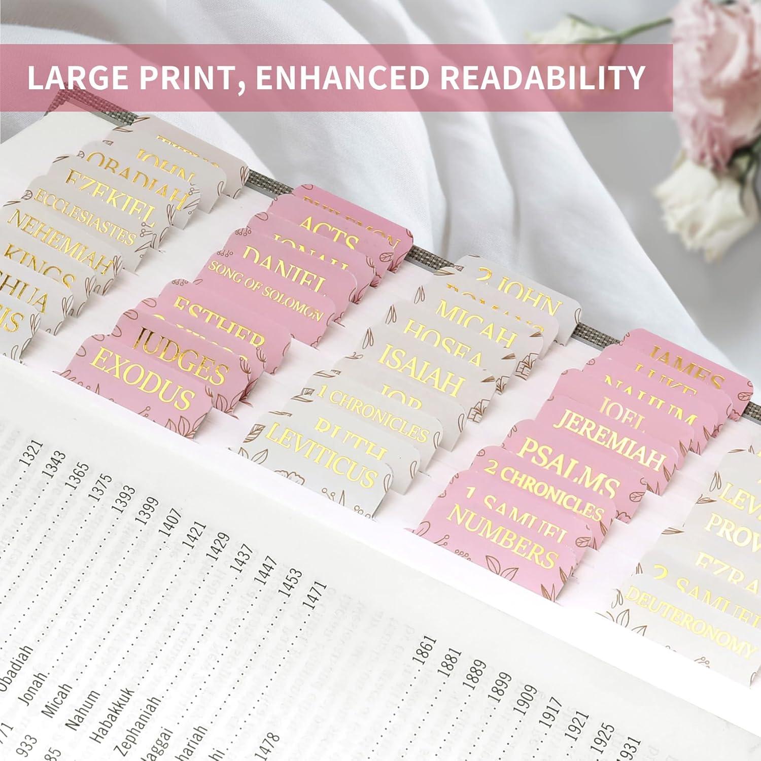 image:imageBible Tabs for Women amp Men Laminated Bible Tabs for Study Bible Large Print Neutral Bible Tabs for Easy Navigation Boho Theme Bible Index TabsOsketch Floral
