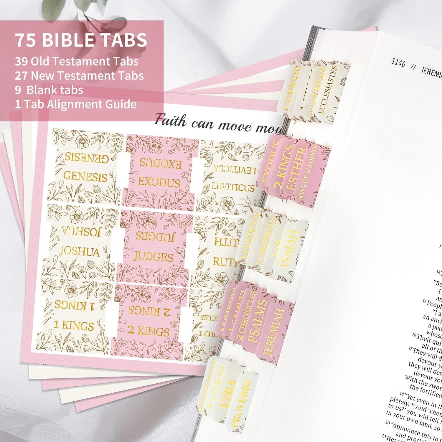image:imageBible Tabs for Women amp Men Laminated Bible Tabs for Study Bible Large Print Neutral Bible Tabs for Easy Navigation Boho Theme Bible Index TabsOsketch Floral