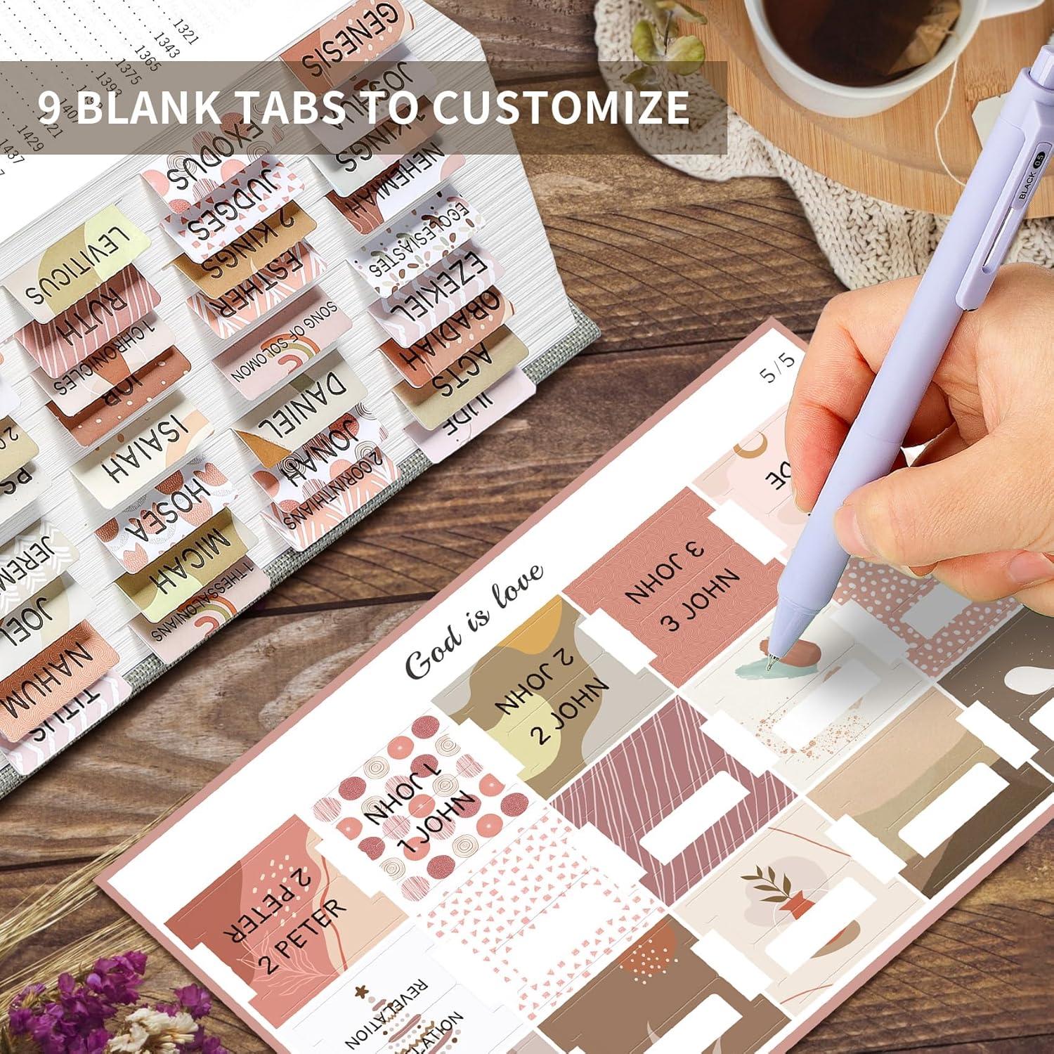 image:imageBible Tabs for Women amp Men Laminated Bible Tabs for Study Bible Large Print Neutral Bible Tabs for Easy Navigation Boho Theme Bible Index TabsPcappuccino