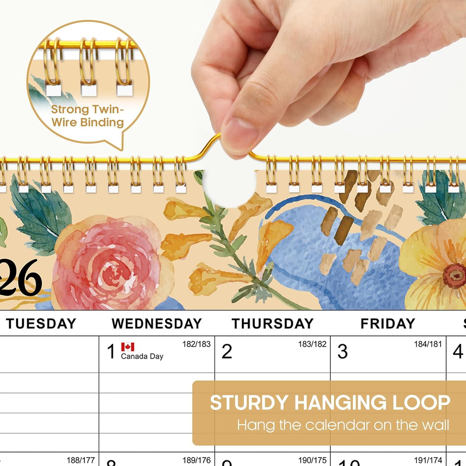 image:imageCalendar 20262027 18Month Wall Calendar from Jan 2026 to Jun 2027 115 x 147 Inch Spiral Hanging Monthly Calendar with TwinWire Botanic WhimsyABotanic Whimsy