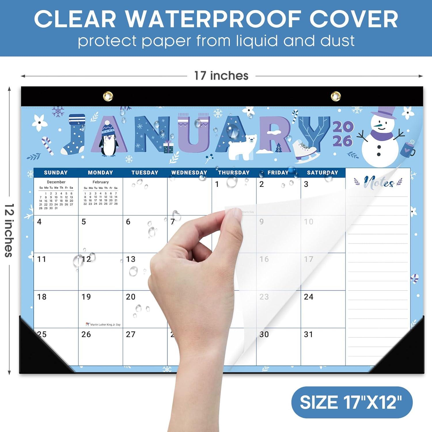 image:imageDesk Calendar 2026 18 Months Calendar Runs from January 2026 to June 2027 Large 17 x 12 DesktopWall Monthly Calendar for Home School or Office Vintage FloralBFestival