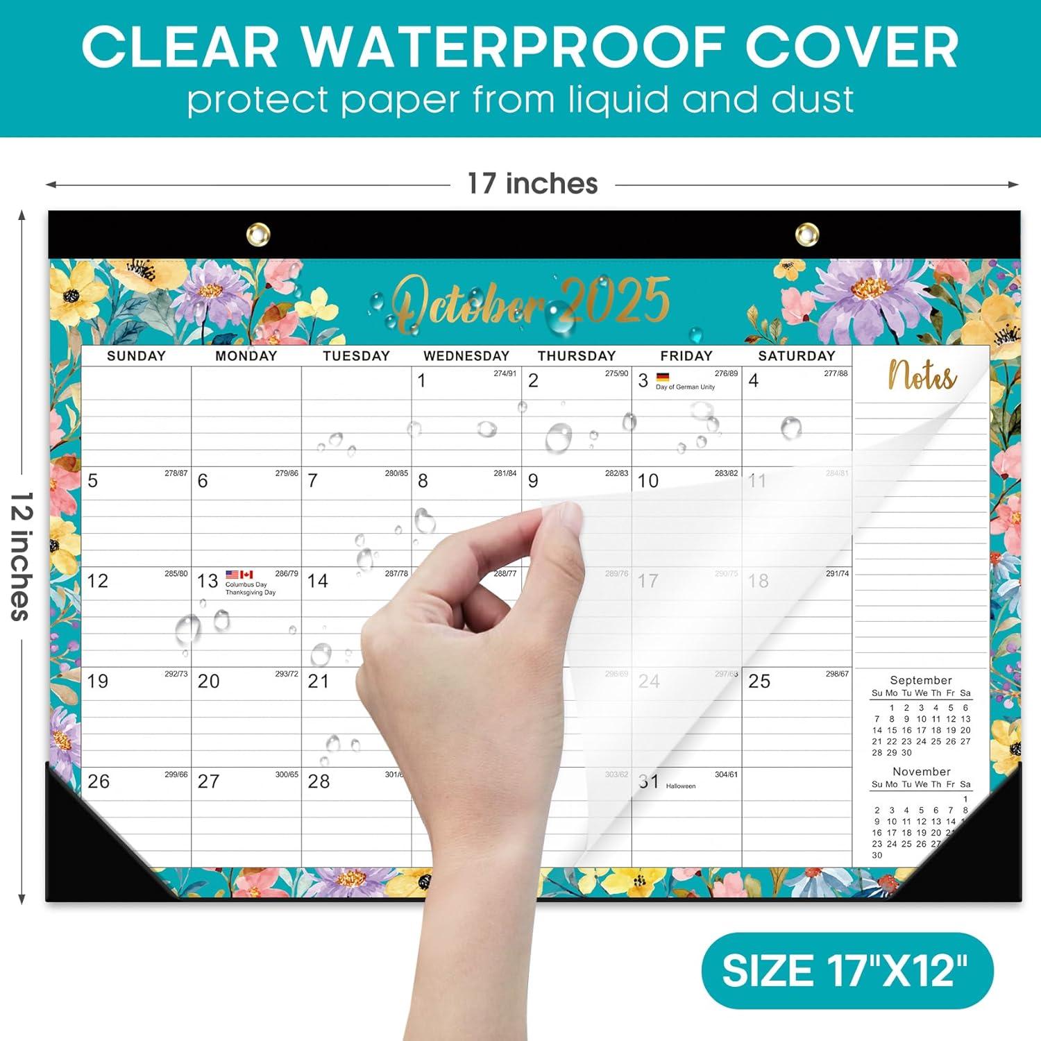 image:imageDesk Calendar 20262027 21Month Calendar Runs Until June 2027 Large 17 x 12 Monthly Desktop amp Wall Calendar for Home amp Office FloralaFloral