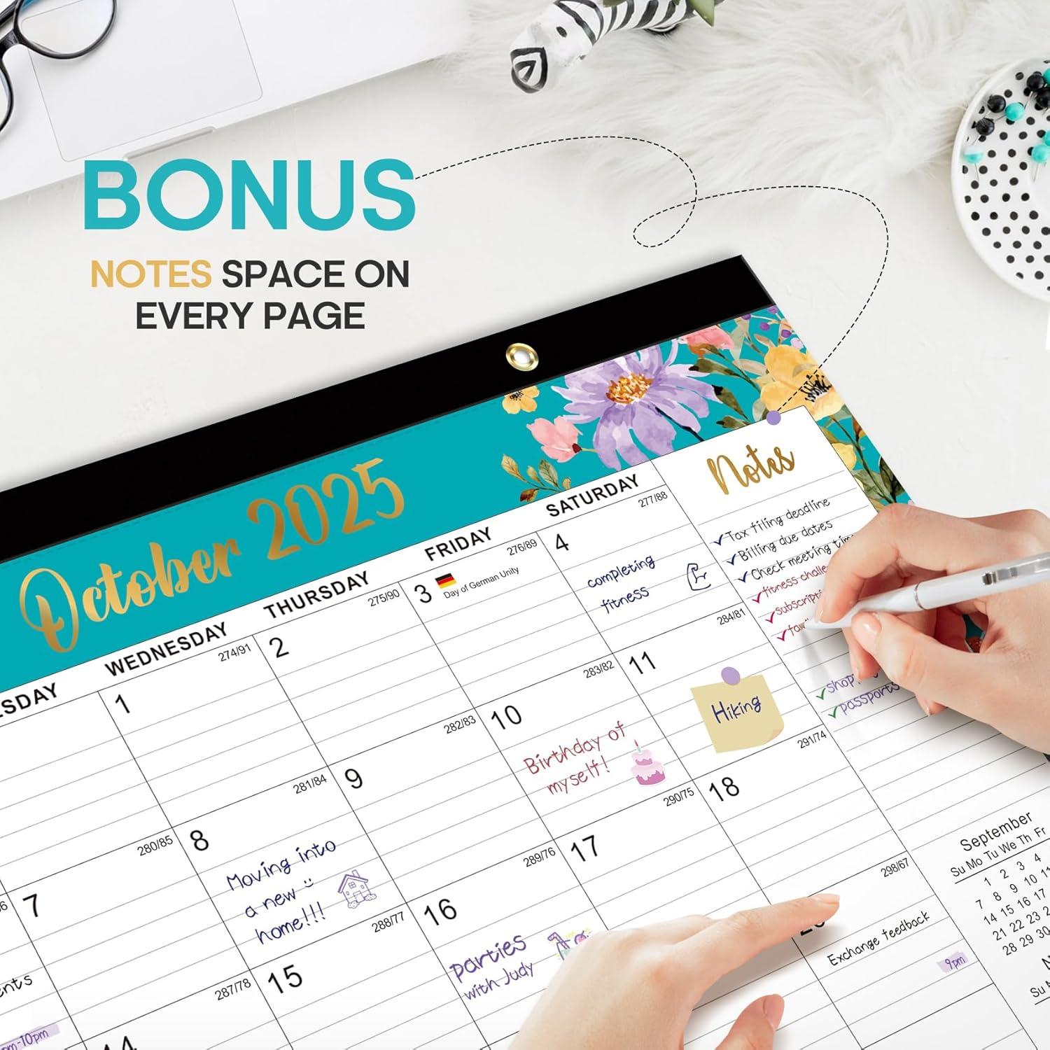 image:imageDesk Calendar 20262027 21Month Calendar Runs Until June 2027 Large 17 x 12 Monthly Desktop amp Wall Calendar for Home amp Office FloralaFloral
