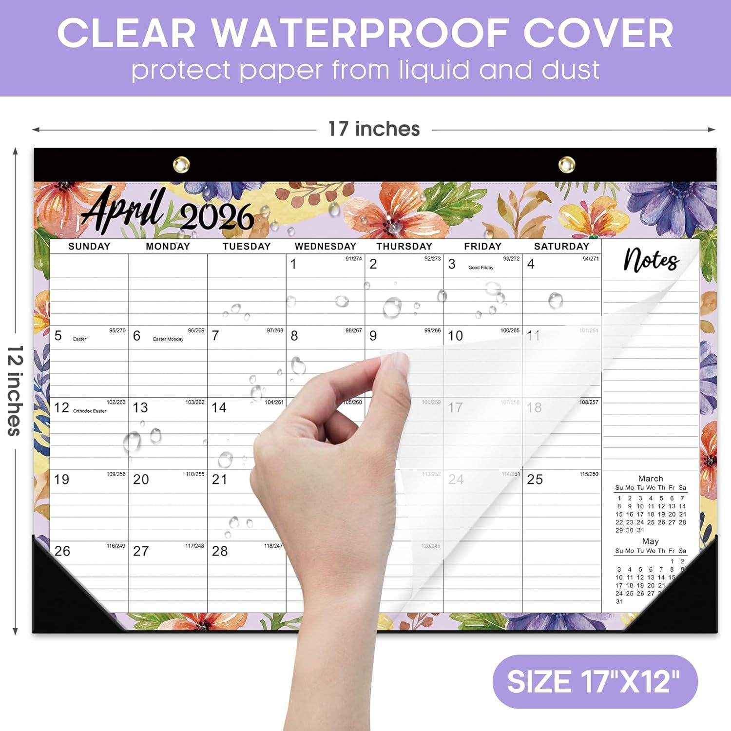 image:imageDesk Calendar 20262027 21Month Calendar Runs Until June 2027 Large 17 x 12 Monthly Desktop amp Wall Calendar for Home amp Office FloralbBotanic Whimsy