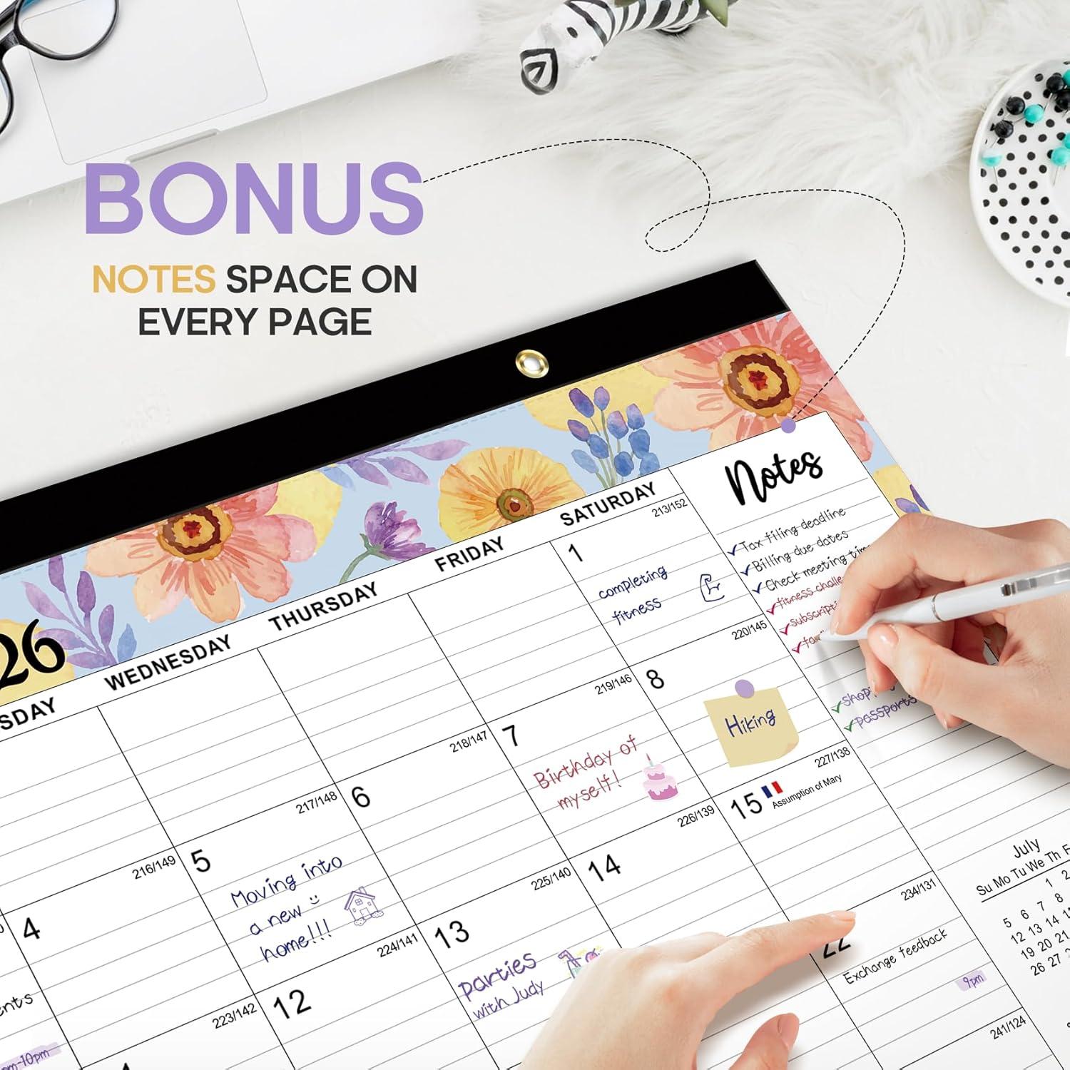image:imageDesk Calendar 20262027 21Month Calendar Runs Until June 2027 Large 17 x 12 Monthly Desktop amp Wall Calendar for Home amp Office FloralgBotanic Whimsy3Pack