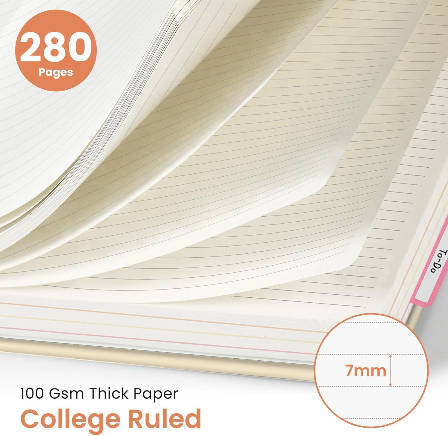 image:imageLarge Spiral Lined Notebooks for Work with Removable Dividers amp Tabs 85x11 Pretty Hardcover 5 Subject Notebook Journal for Women College Ruled Perfect for Study amp Office Organization 280 PagesWildflowersU Mushrooms Grove