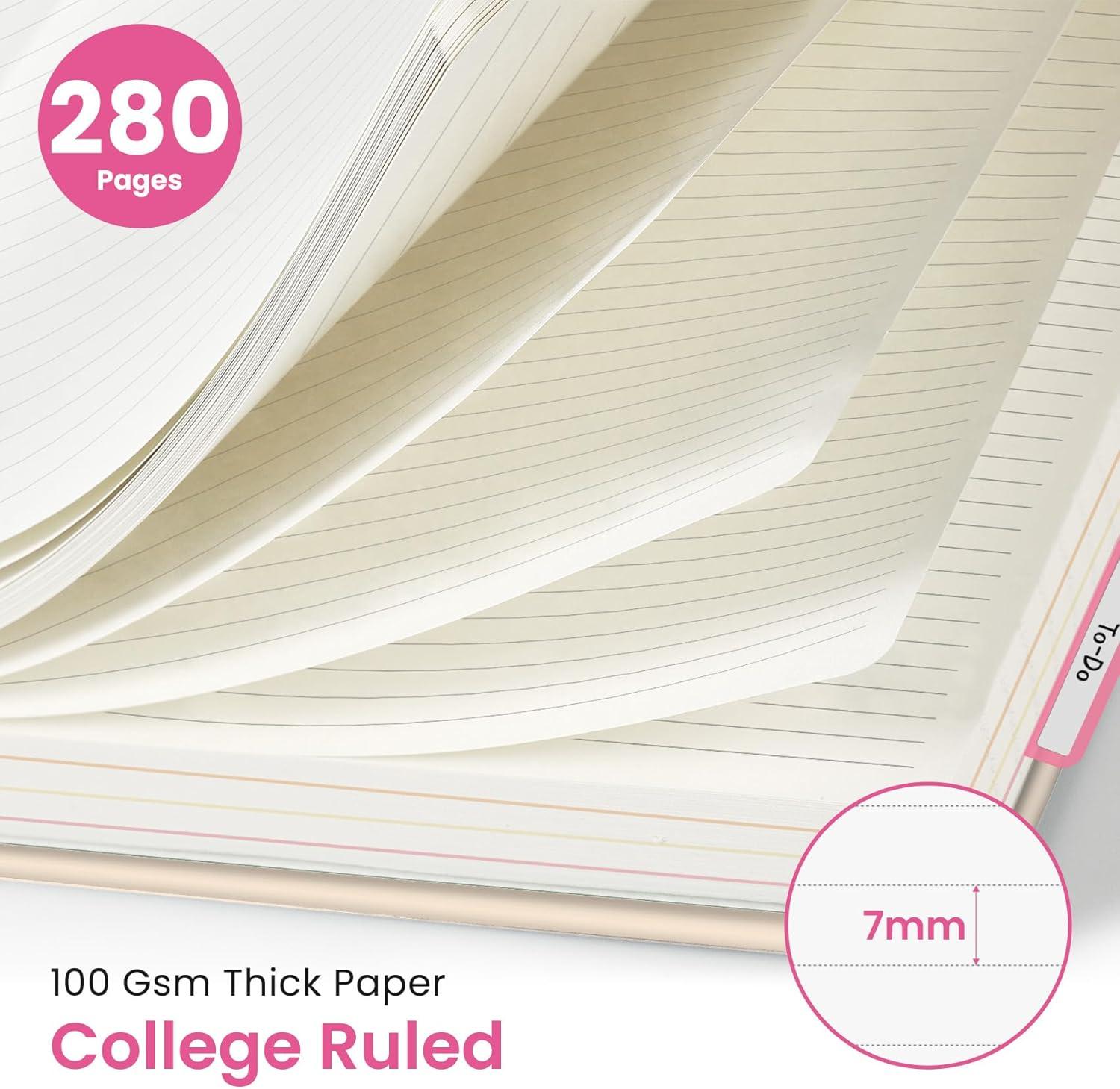image:imageLarge Spiral Lined Notebooks for Work with Removable Dividers amp Tabs 85x11 Pretty Hardcover 5 Subject Notebook Journal for Women College Ruled Perfect for Study amp Office Organization 280 PagesWildflowersE Blooming Meadow