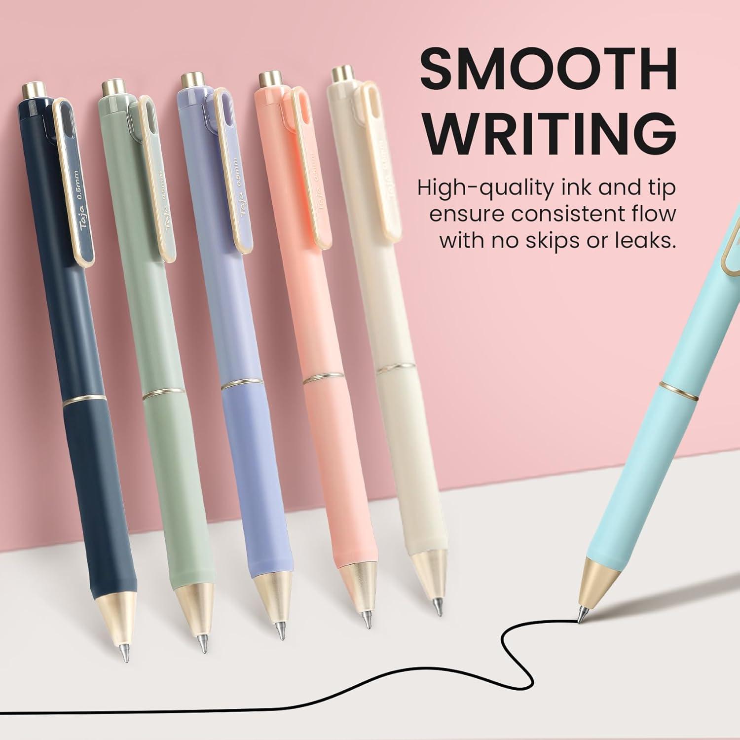 image:imageTaja 12 Pack Bible Highlighters and Pens Set No Bleed 6 Aesthetic Pastel Highlighters and 6 Black Ink Pens for Bible Study Journaling School and Office Supplies12