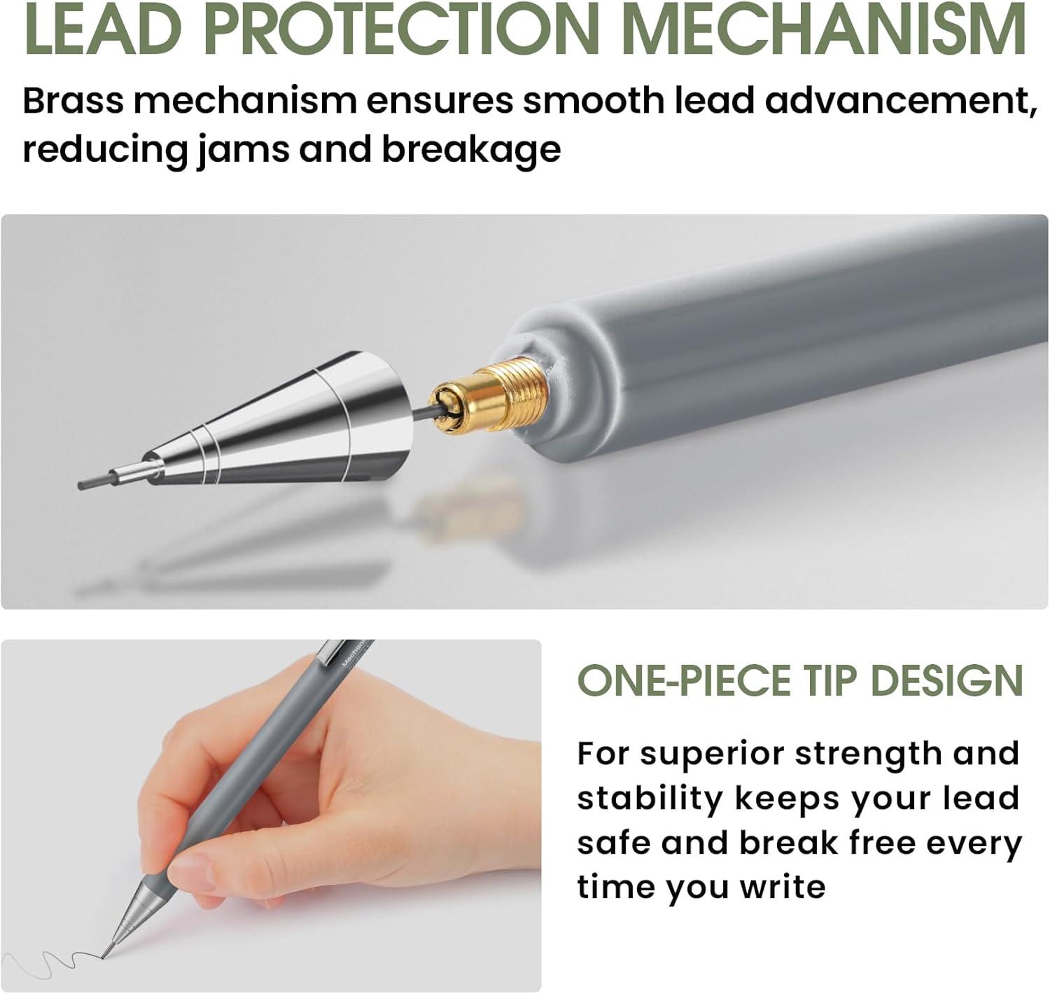 image:imageTaja Aesthetic 07mm Mechanical Pencil Set with Case 3 Vintage Mechanical Pencils 4 Tubes HB 2 Lead Refills 3 Erasers amp 12 Eraser Refills Cute Pencil Kit for Back to School Stationery Supplies