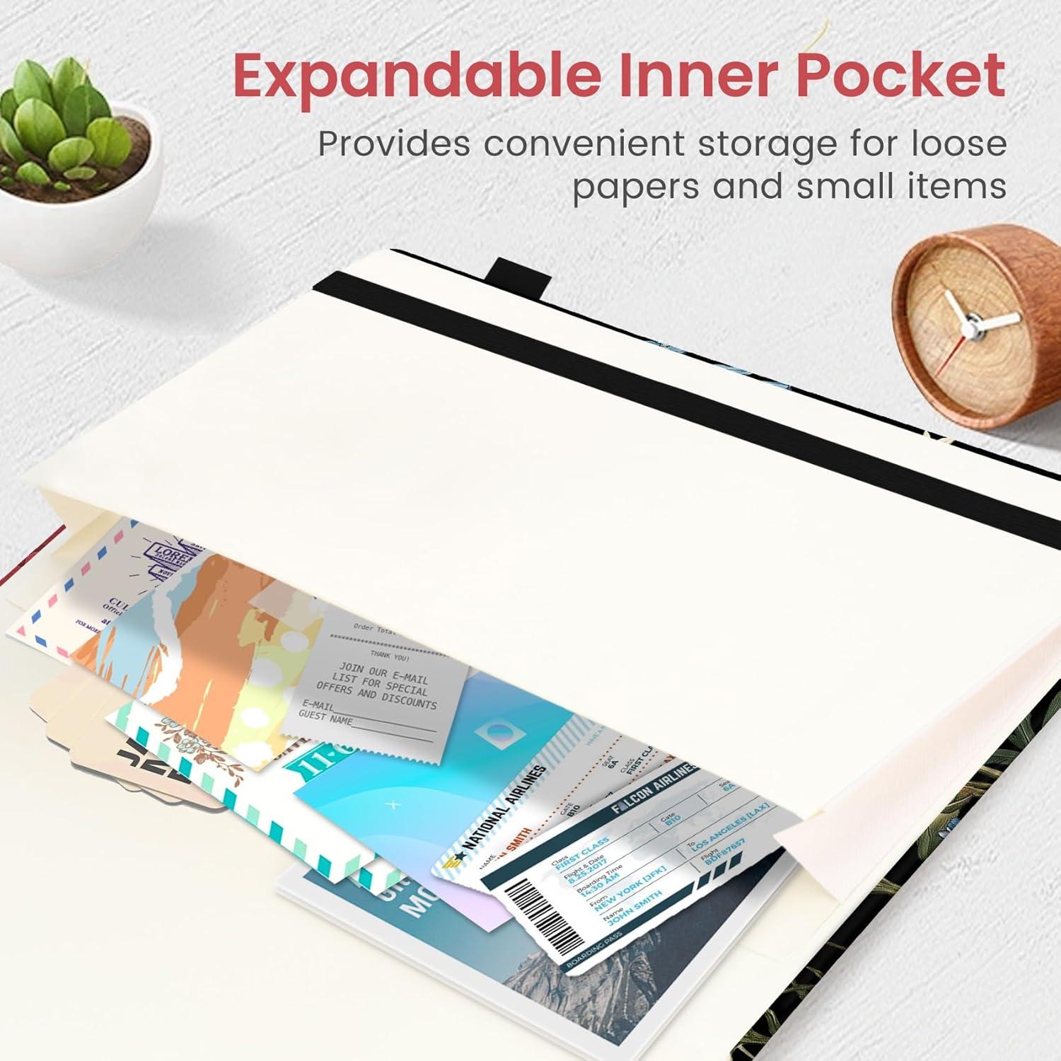 image:imageTaja Aesthetic Lined Journal for Women Pretty 6 x 8 Notebook for Work amp Note with 160 College Ruled Pages Hardcover Leather Notebook for Journaling Note Taking Bible Study Dreamscape HillsEPeony Bloom
