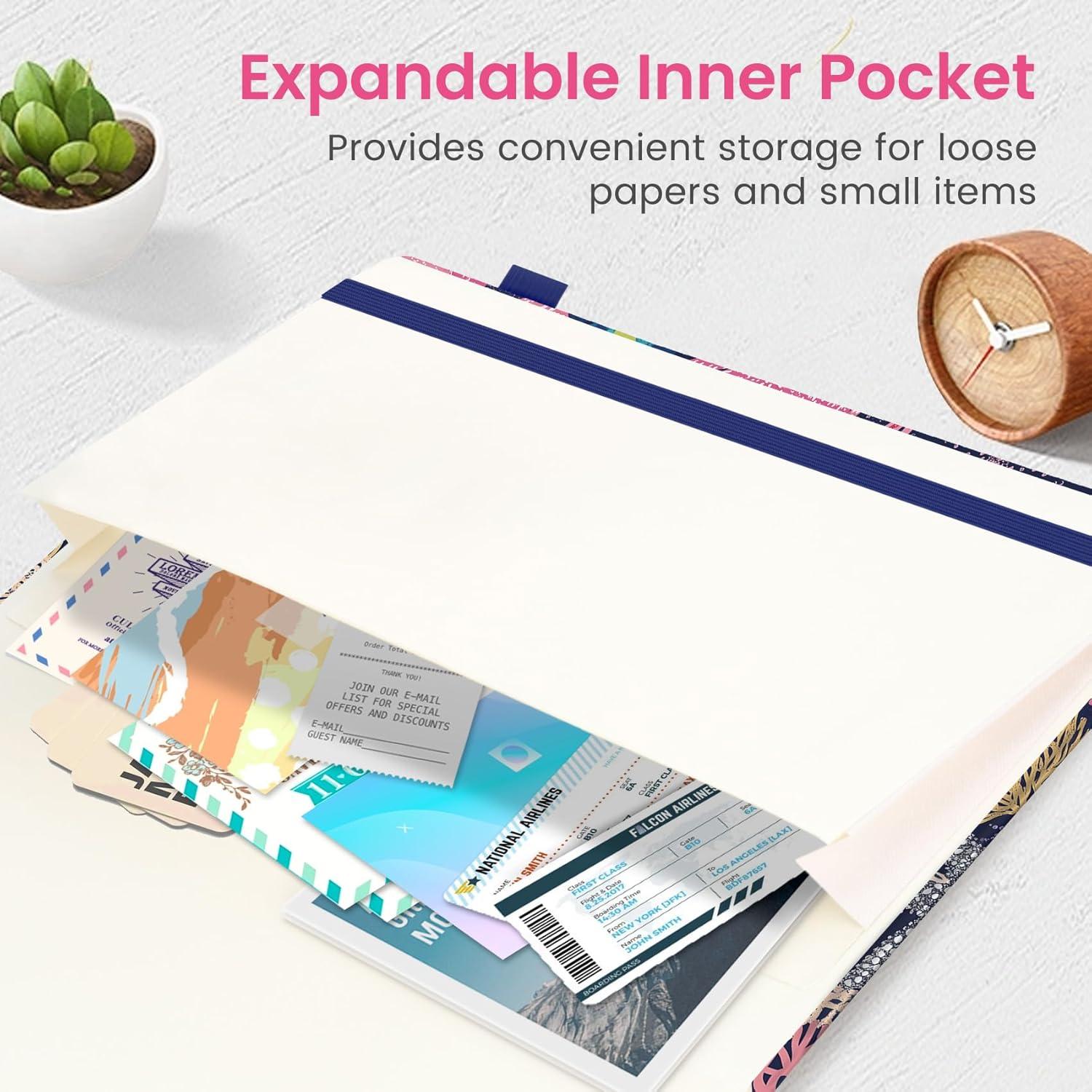 image:imageTaja Aesthetic Lined Journal for Women Pretty 6 x 8 Notebook for Work amp Note with 160 College Ruled Pages Hardcover Leather Notebook for Journaling Note Taking Bible Study Dreamscape HillsRCoral Reef