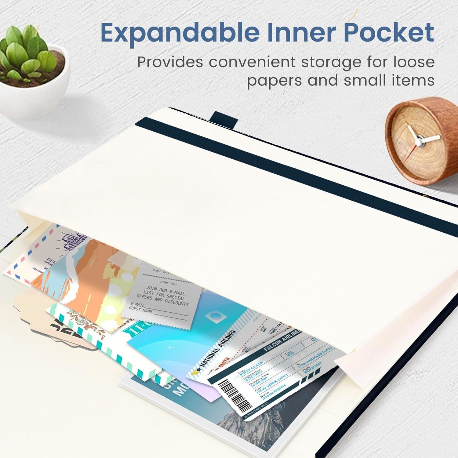 image:imageTaja Aesthetic Lined Journal for Women Pretty 6 x 8 Notebook for Work amp Note with 160 College Ruled Pages Hardcover Leather Notebook for Journaling Note Taking Bible Study Dreamscape HillsDGarden of Whimsy