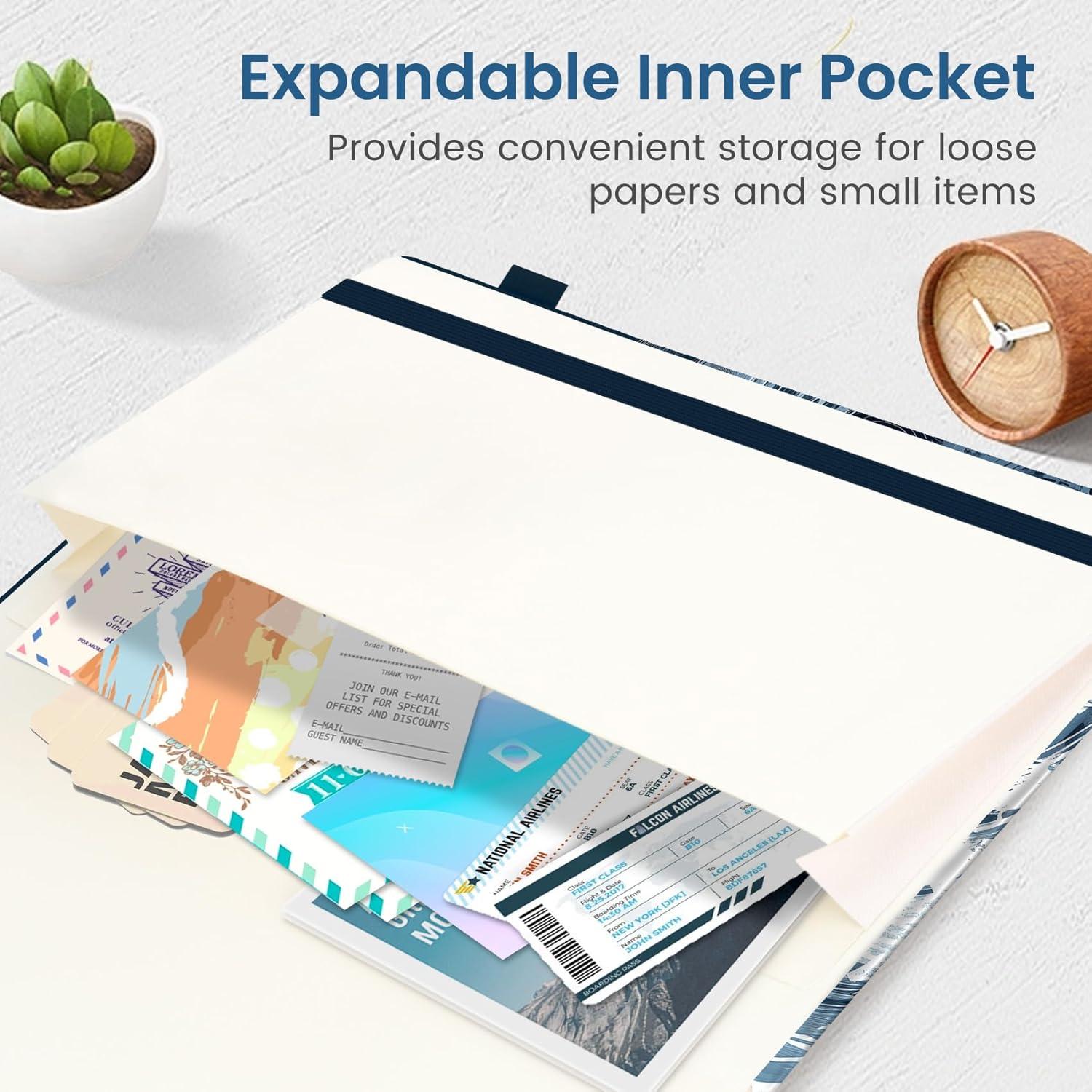 image:imageTaja Aesthetic Lined Journal for Women Pretty 6 x 8 Notebook for Work amp Note with 160 College Ruled Pages Hardcover Leather Notebook for Journaling Note Taking Bible Study Dreamscape HillsOMoonlit Waves