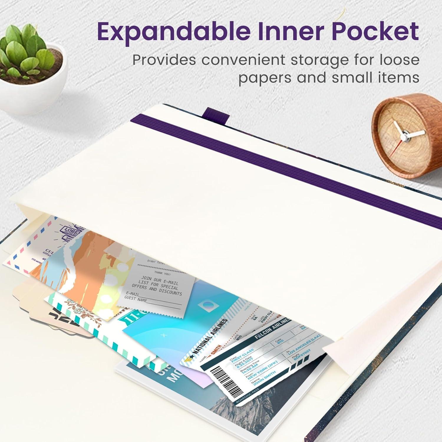 image:imageTaja Aesthetic Lined Journal for Women Pretty 6 x 8 Notebook for Work amp Note with 160 College Ruled Pages Hardcover Leather Notebook for Journaling Note Taking Bible Study Dreamscape HillsNCosmic Swirl