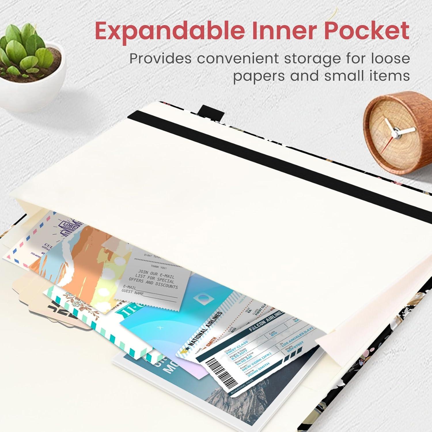 image:imageTaja Aesthetic Lined Journal for Women Pretty 6 x 8 Notebook for Work amp Note with 160 College Ruled Pages Hardcover Leather Notebook for Journaling Note Taking Bible Study Dreamscape HillsCVintage Blooms