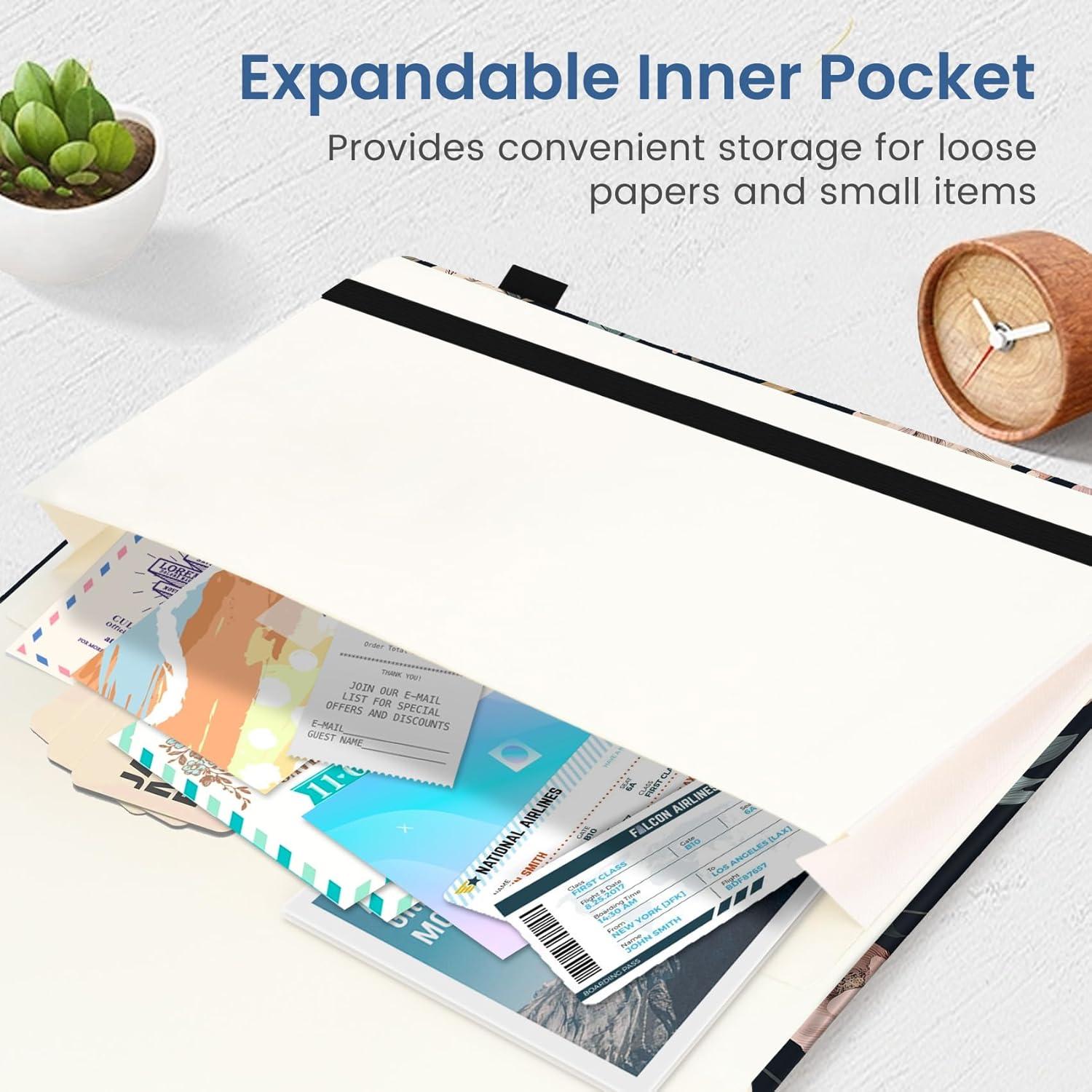 image:imageTaja Aesthetic Lined Journal for Women Pretty 6 x 8 Notebook for Work amp Note with 160 College Ruled Pages Hardcover Leather Notebook for Journaling Note Taking Bible Study Dreamscape HillsLEvening Petals