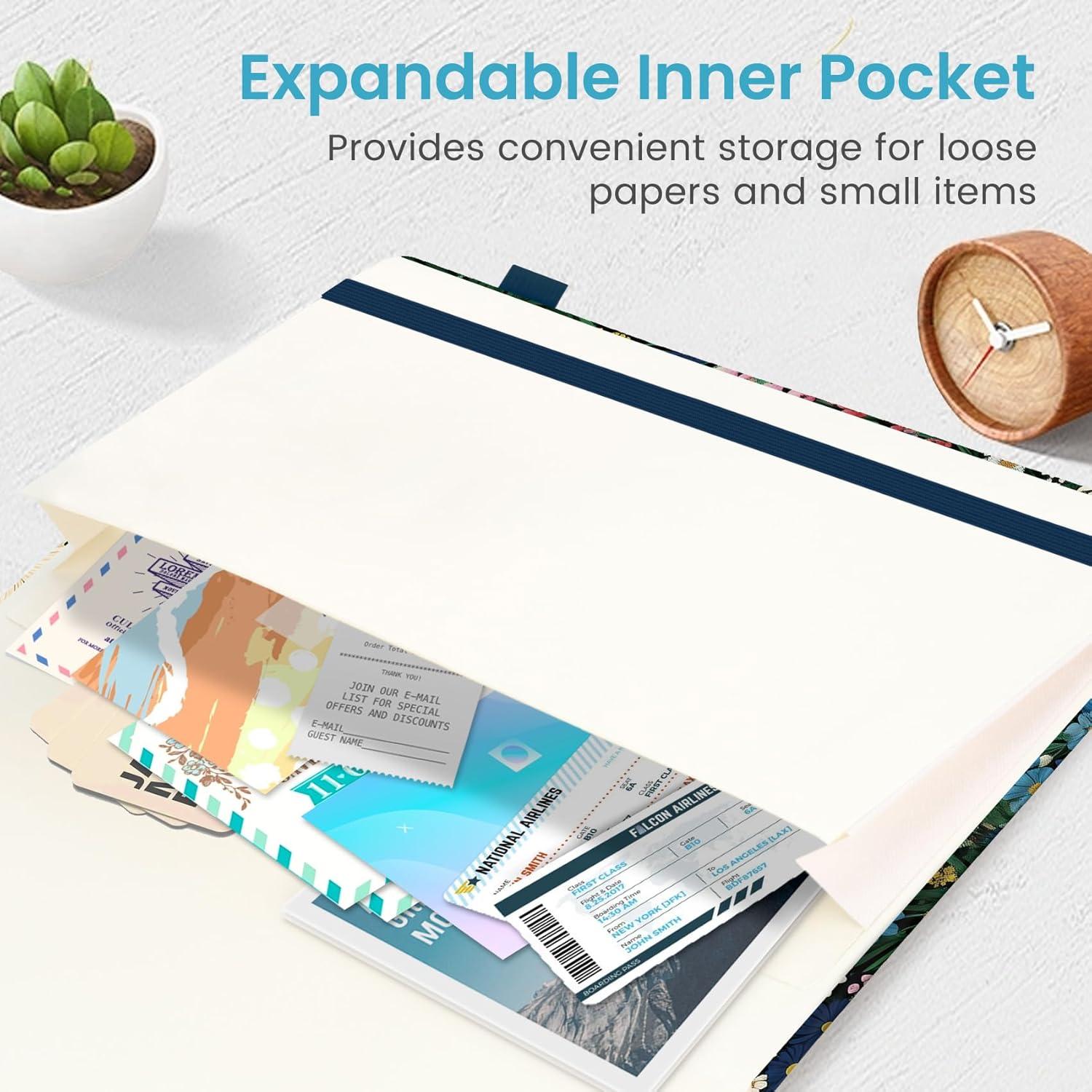 image:imageTaja Aesthetic Lined Journal for Women Pretty 6 x 8 Notebook for Work amp Note with 160 College Ruled Pages Hardcover Leather Notebook for Journaling Note Taking Bible Study Dreamscape HillsPWildflower Meadow