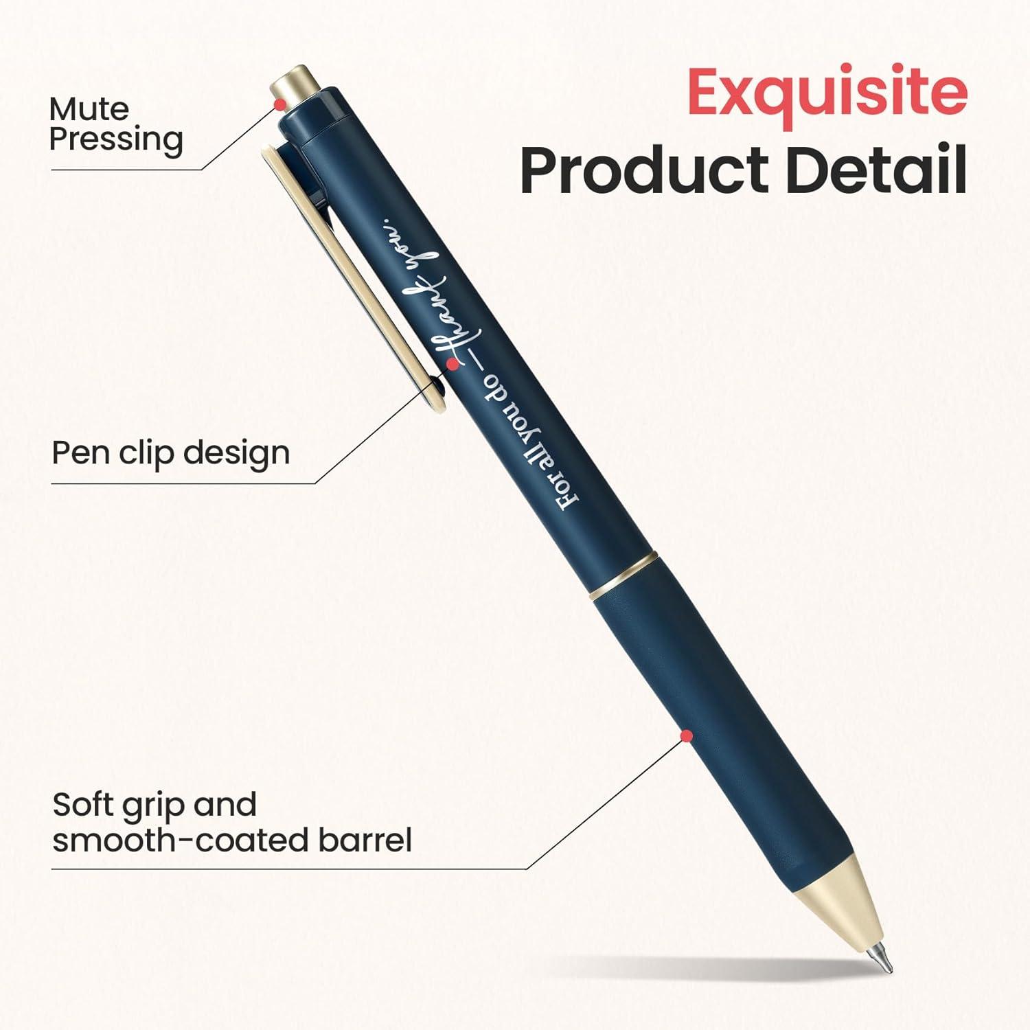 image:imageTaja Gel Pens 6 Pcs Quick Dry Black Gel Ink Pens 05mm Fine Point Smooth Writing Pens for Journaling and Note Taking Cute Aesthetic Pens for Women amp MenBluePastelGratitude