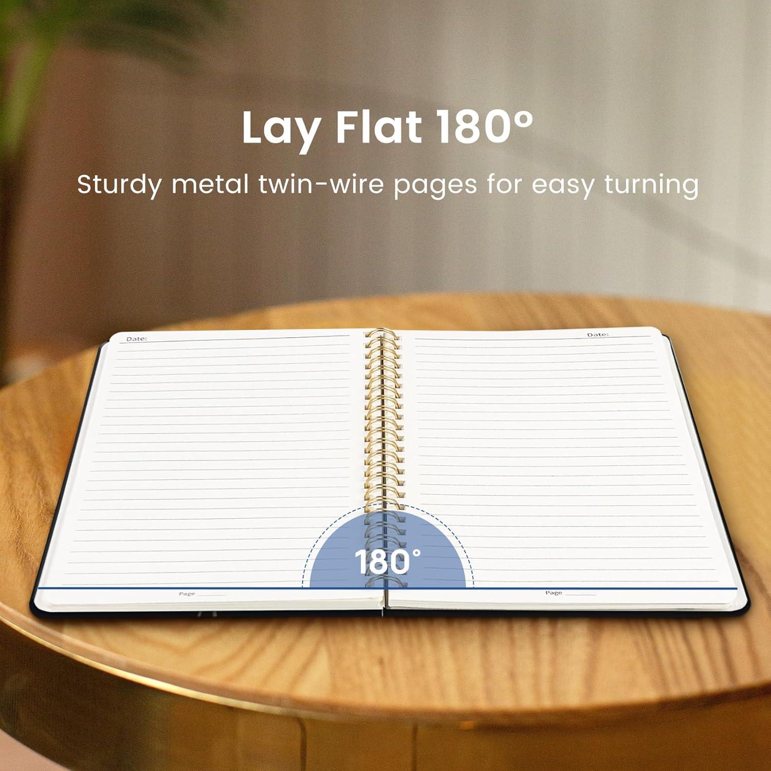 image:imageTaja Lined Spiral Journal Notebook for Women A5 Cute College Ruled Hardcover Notebook for Work amp Note Taking Pretty Journal for Writing 140 Pages Flower GardenlFloral Whispers