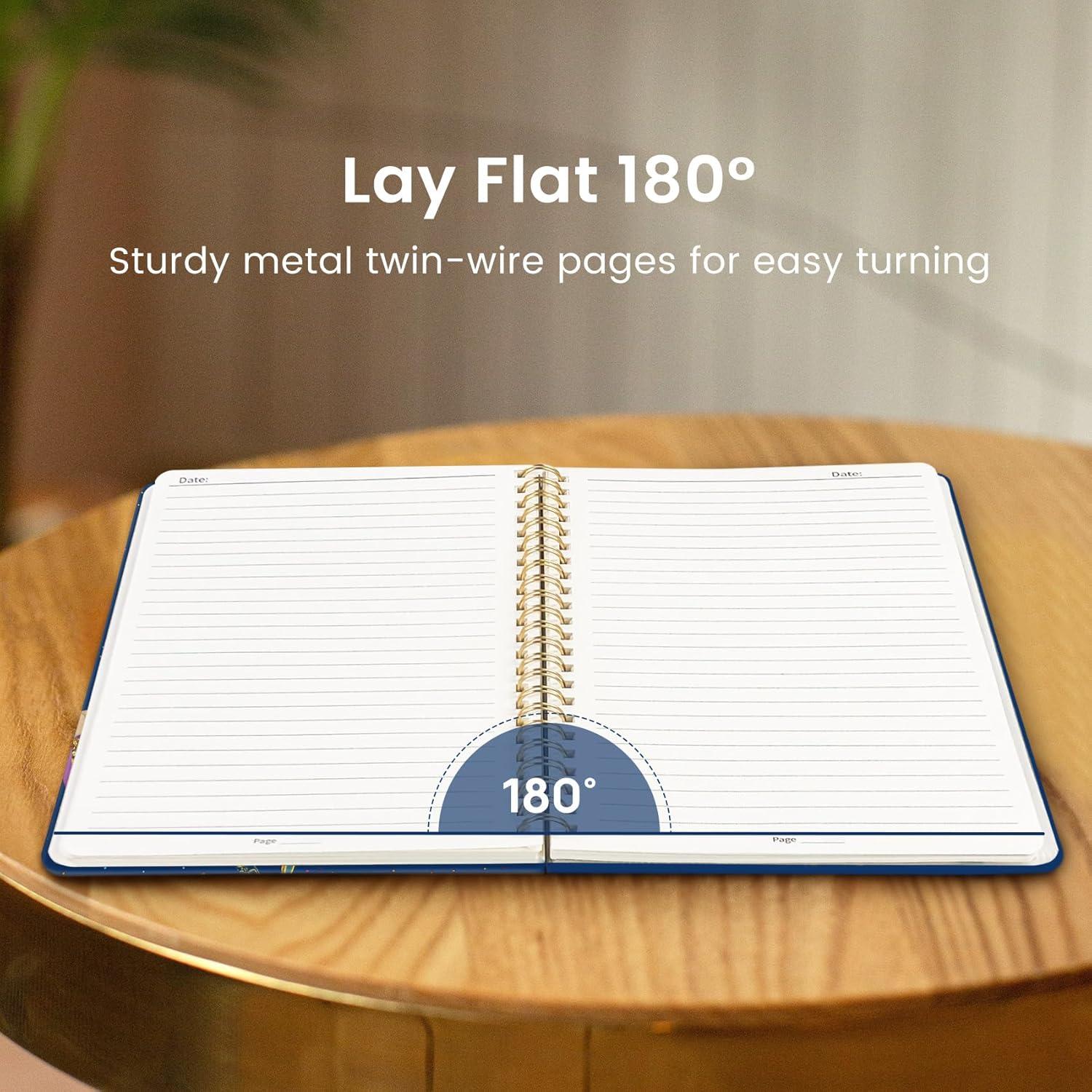 image:imageTaja Lined Spiral Journal Notebook for Women A5 Cute College Ruled Hardcover Notebook for Work amp Note Taking Pretty Journal for Writing 140 Pages Flower GardenpTulip