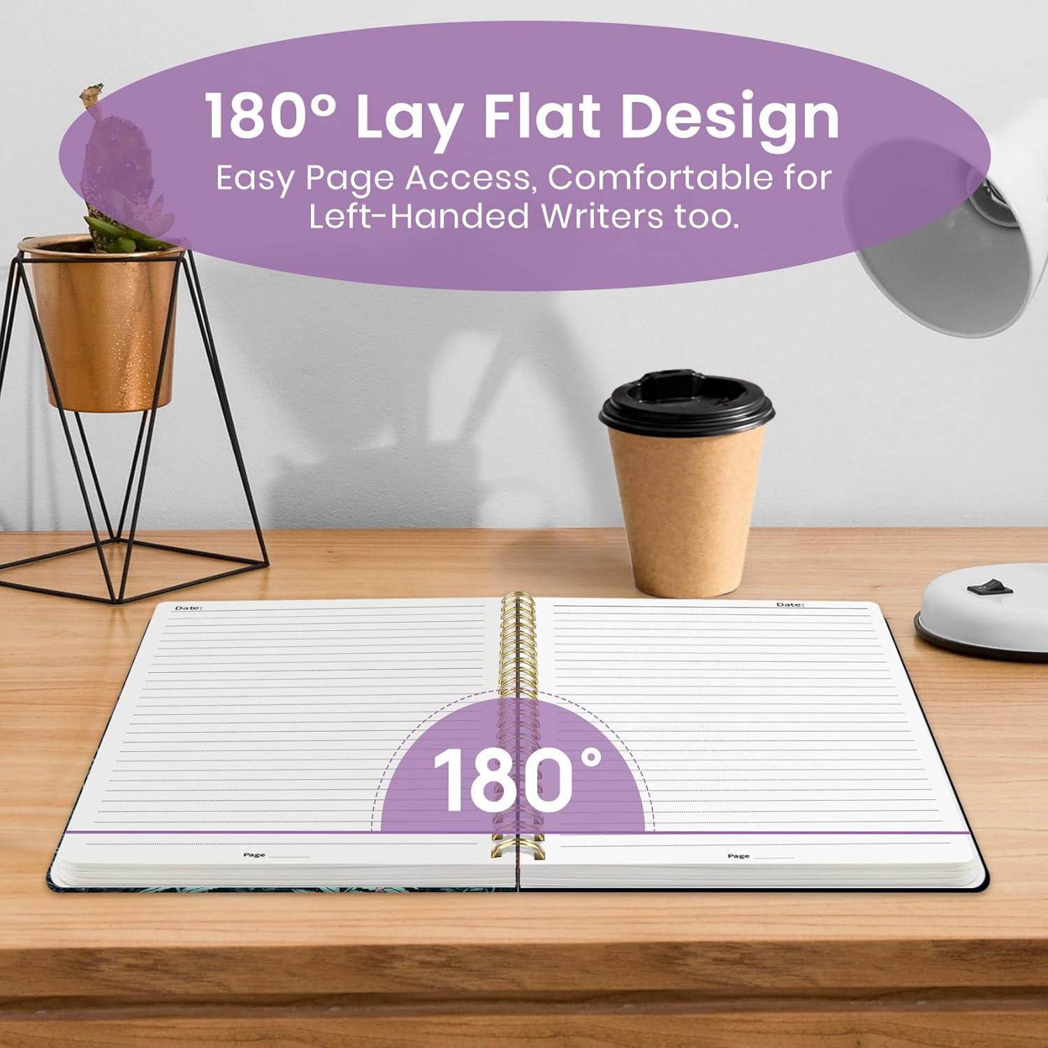 image:imageTaja Lined Spiral Journal Notebook for Women Pretty College Ruled Notebook for Work amp Note Taking A5 Hardcover Journal for Writing Cute Aesthetic 140 Pages ButterflyFEnchanted Fungi