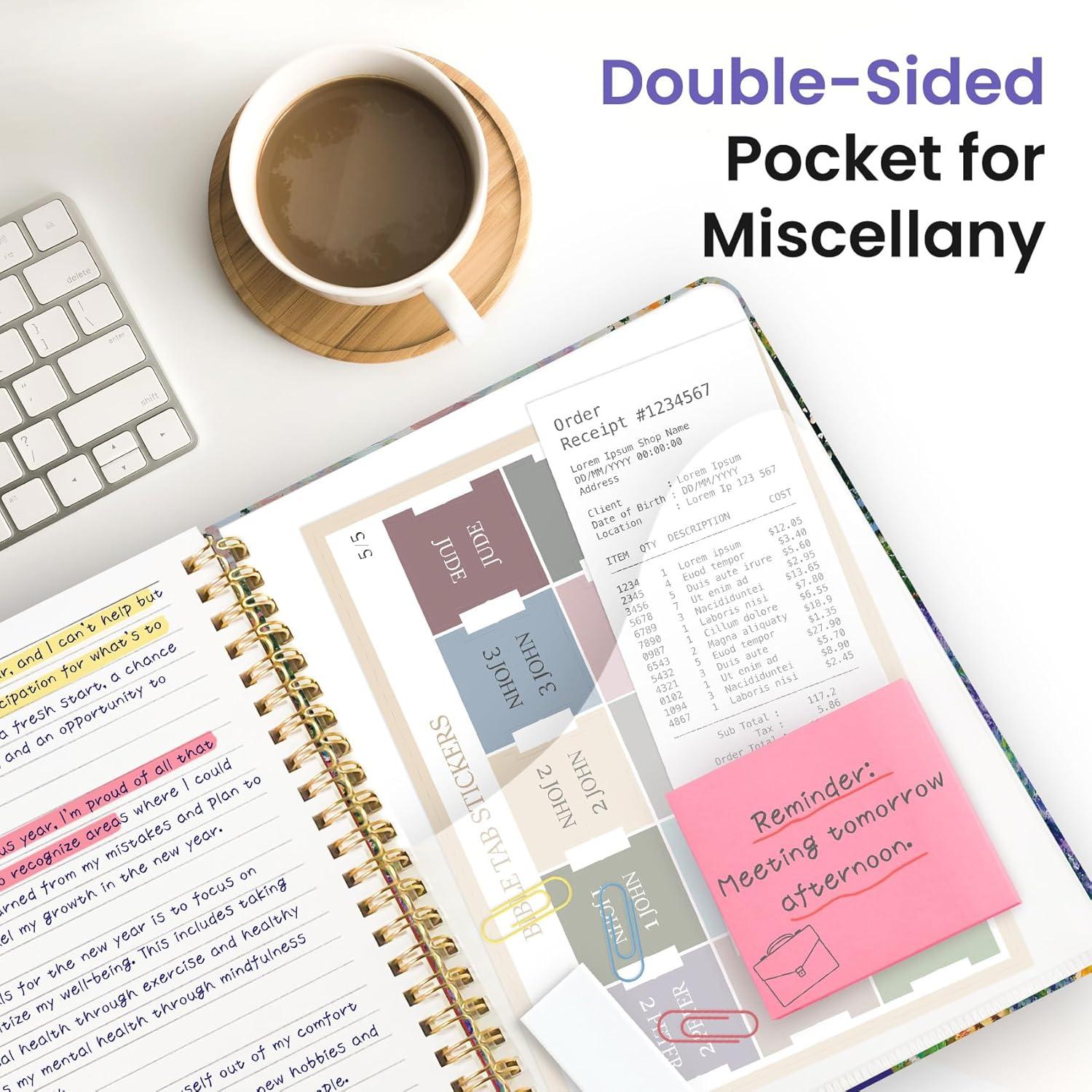 image:imageTaja Lined Spiral Journal Notebook for Women Pretty College Ruled Notebook for Work amp Note Taking A5 Hardcover Journal for Writing Cute Aesthetic 140 Pages ButterflyWLavender Dusk