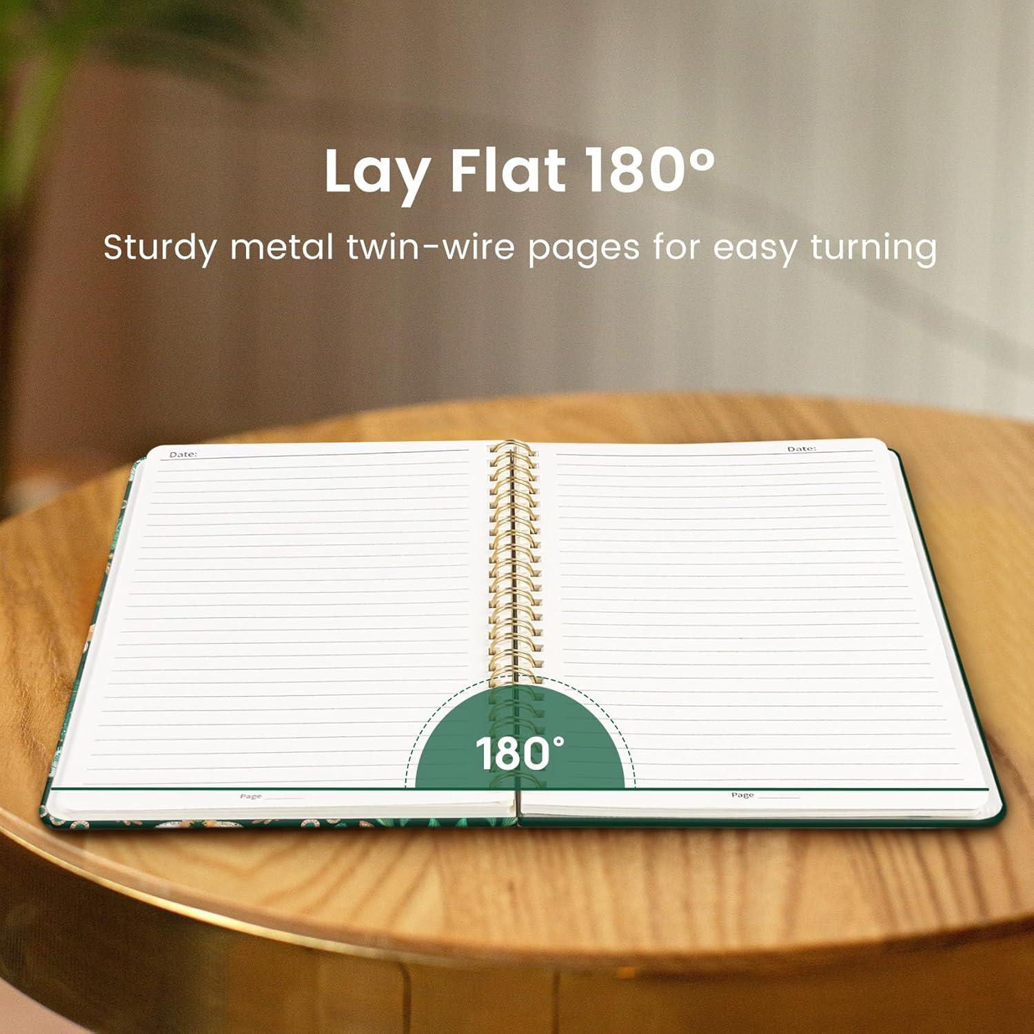image:imageTaja Lined Spiral Journal Notebook for Women Pretty College Ruled Notebook for Work amp Note Taking A5 Hardcover Journal for Writing Cute Aesthetic 140 Pages ButterflyAButterfly