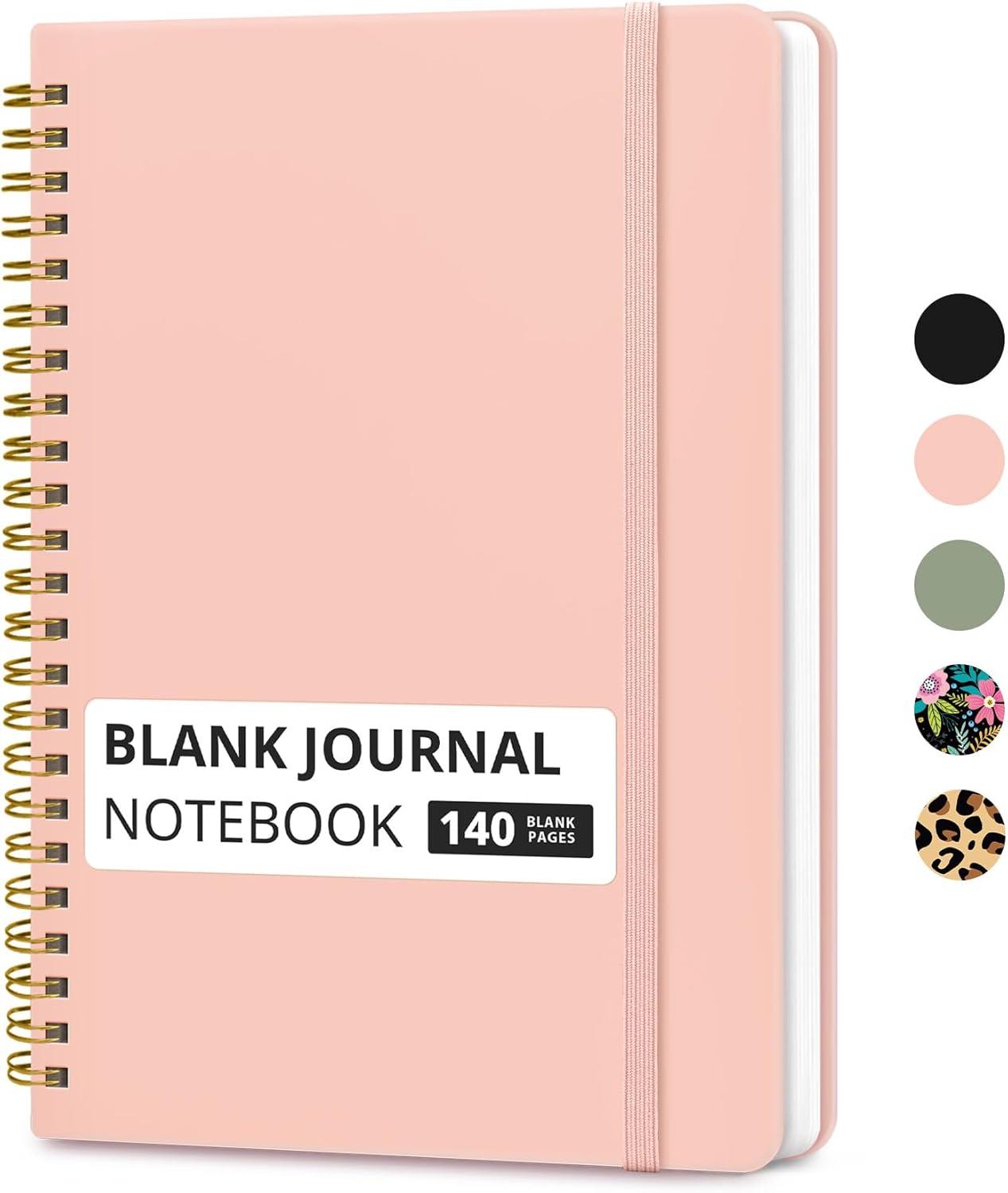 image:imageTaja Lined Spiral Journal Notebook for Women amp Men 140 Pages College Ruled Hardcover Notebook for Work amp Note Taking Journals for Writing A557 x 79 GreenBPink