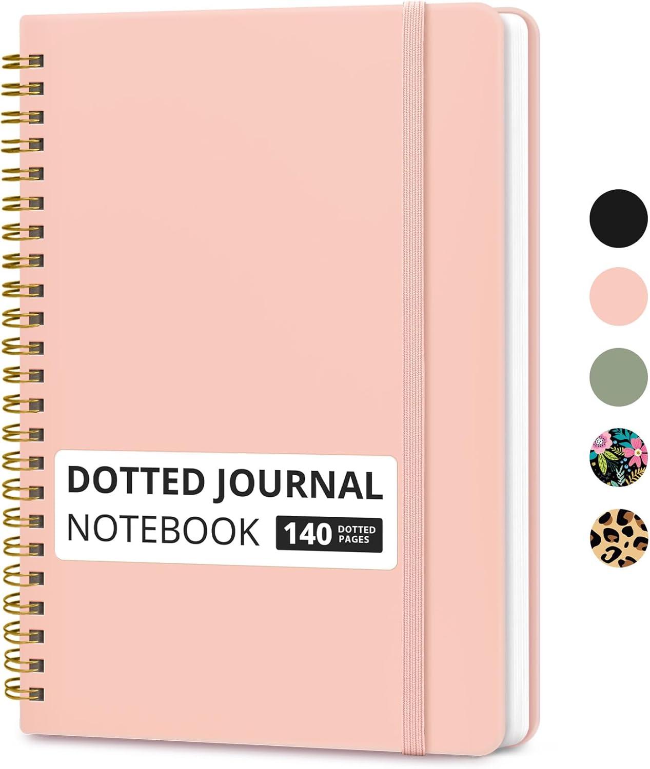 image:imageTaja Lined Spiral Journal Notebook for Women amp Men 140 Pages College Ruled Hardcover Notebook for Work amp Note Taking Journals for Writing A557 x 79 GreenBPink