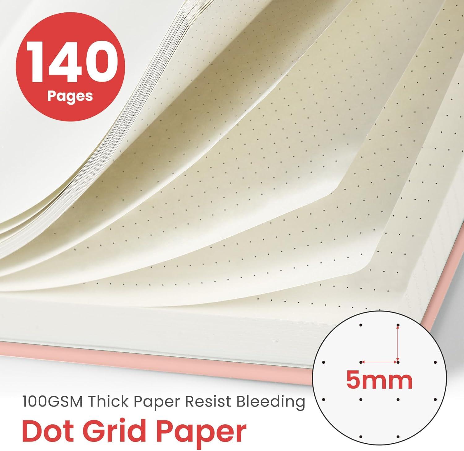 image:imageTaja Lined Spiral Journal Notebook for Women amp Men 140 Pages College Ruled Hardcover Notebook for Work amp Note Taking Journals for Writing A557 x 79 GreenBPink