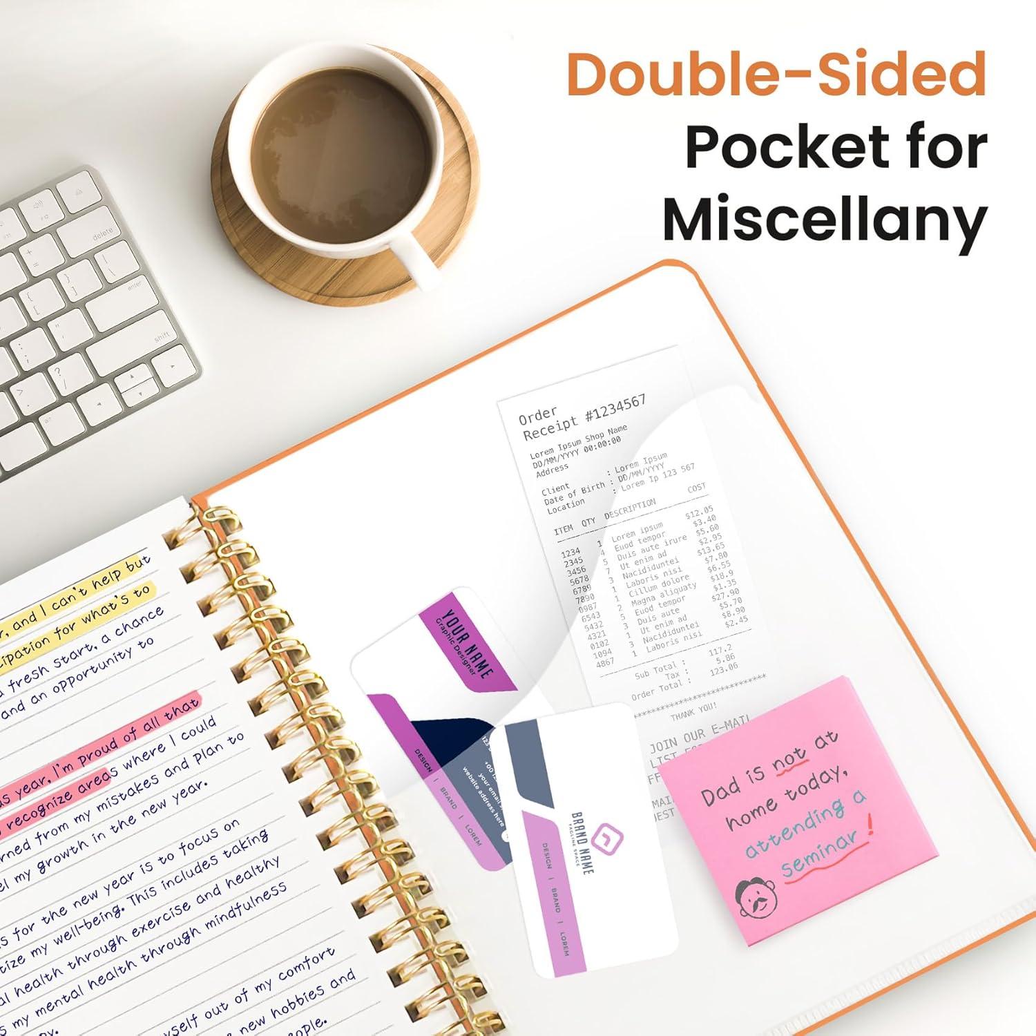 image:imageTaja Lined Spiral Journal Notebook for Women amp Men 140 Pages College Ruled Hardcover Notebook for Work amp Note Taking Journals for Writing A557 x 79 GreenPBright Orange