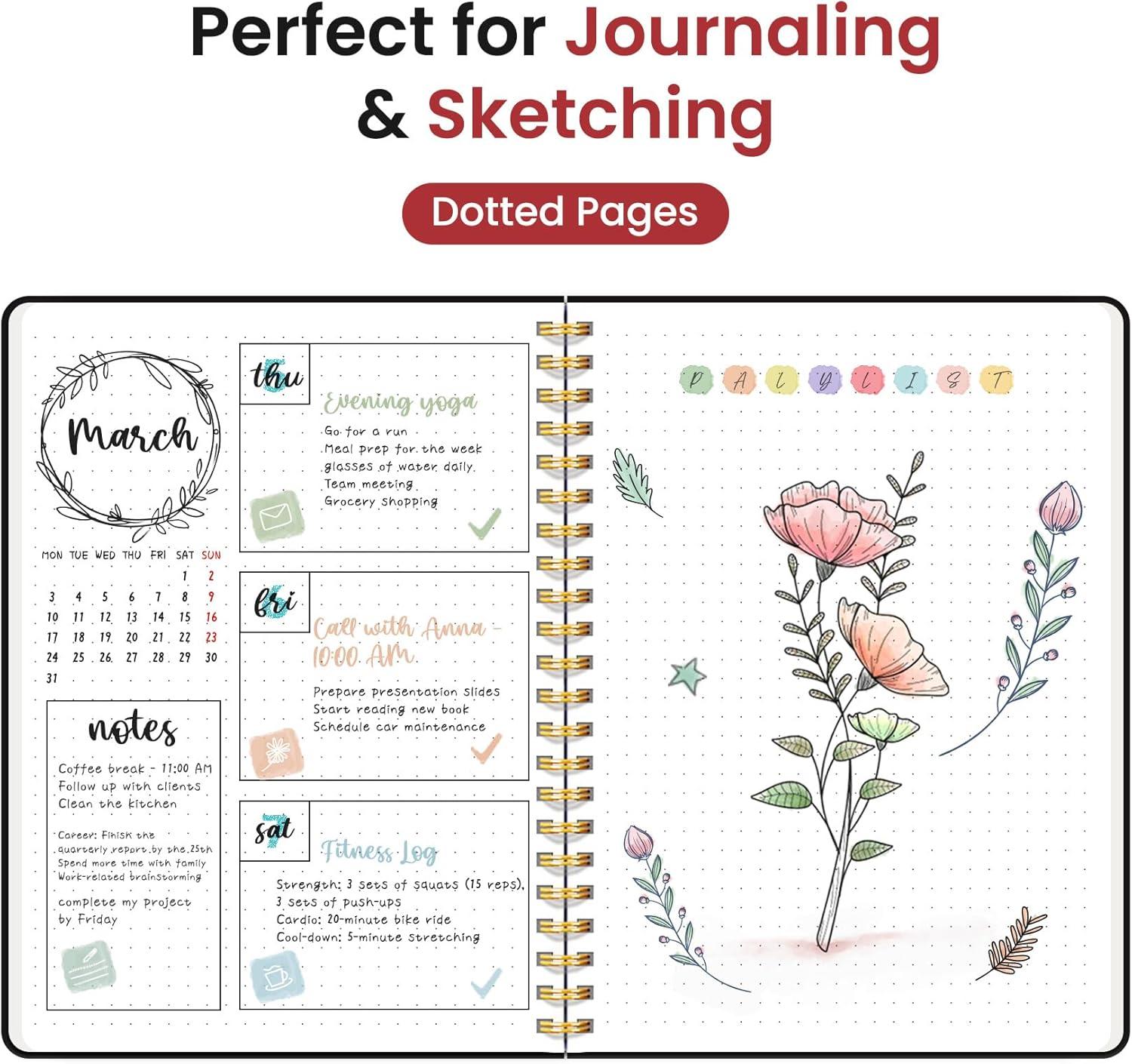 image:imageTaja Lined Spiral Journal Notebook for Women amp Men 140 Pages College Ruled Hardcover Notebook for Work amp Note Taking Journals for Writing A557 x 79 GreenCBlack