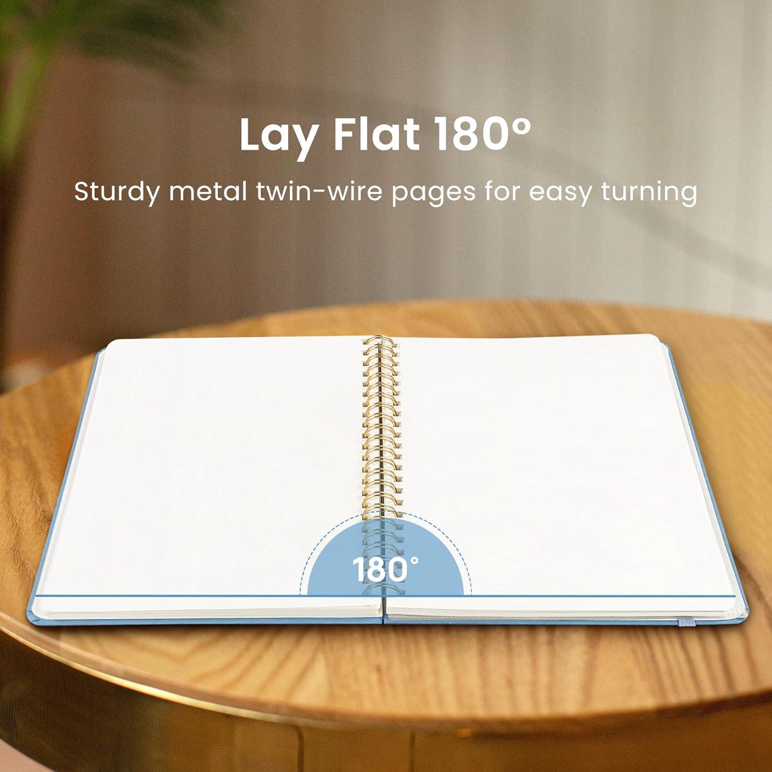 image:imageTaja Lined Spiral Journal Notebook for Women amp Men 140 Pages College Ruled Hardcover Notebook for Work amp Note Taking Journals for Writing A557 x 79 GreenDBlue