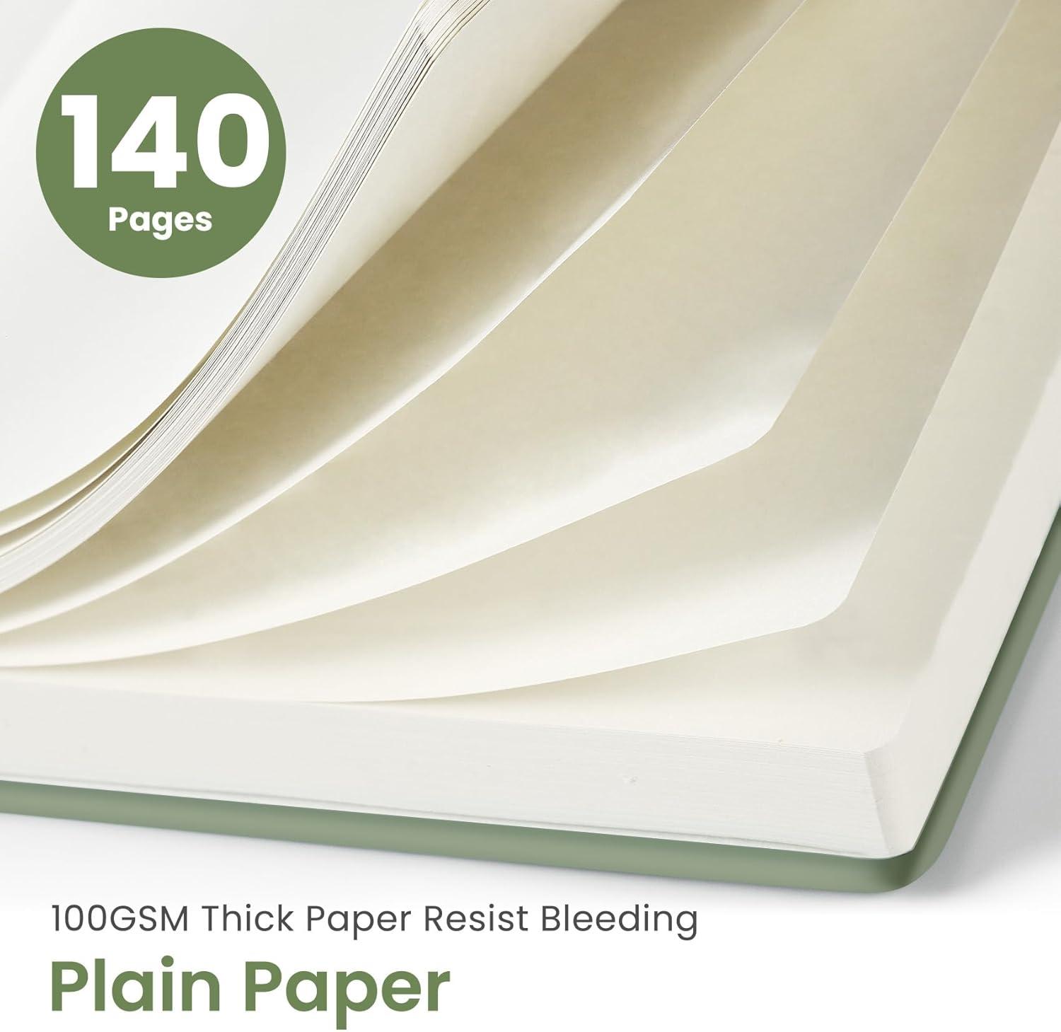 image:imageTaja Lined Spiral Journal Notebook for Women amp Men 140 Pages College Ruled Hardcover Notebook for Work amp Note Taking Journals for Writing A557 x 79 GreenAGreen