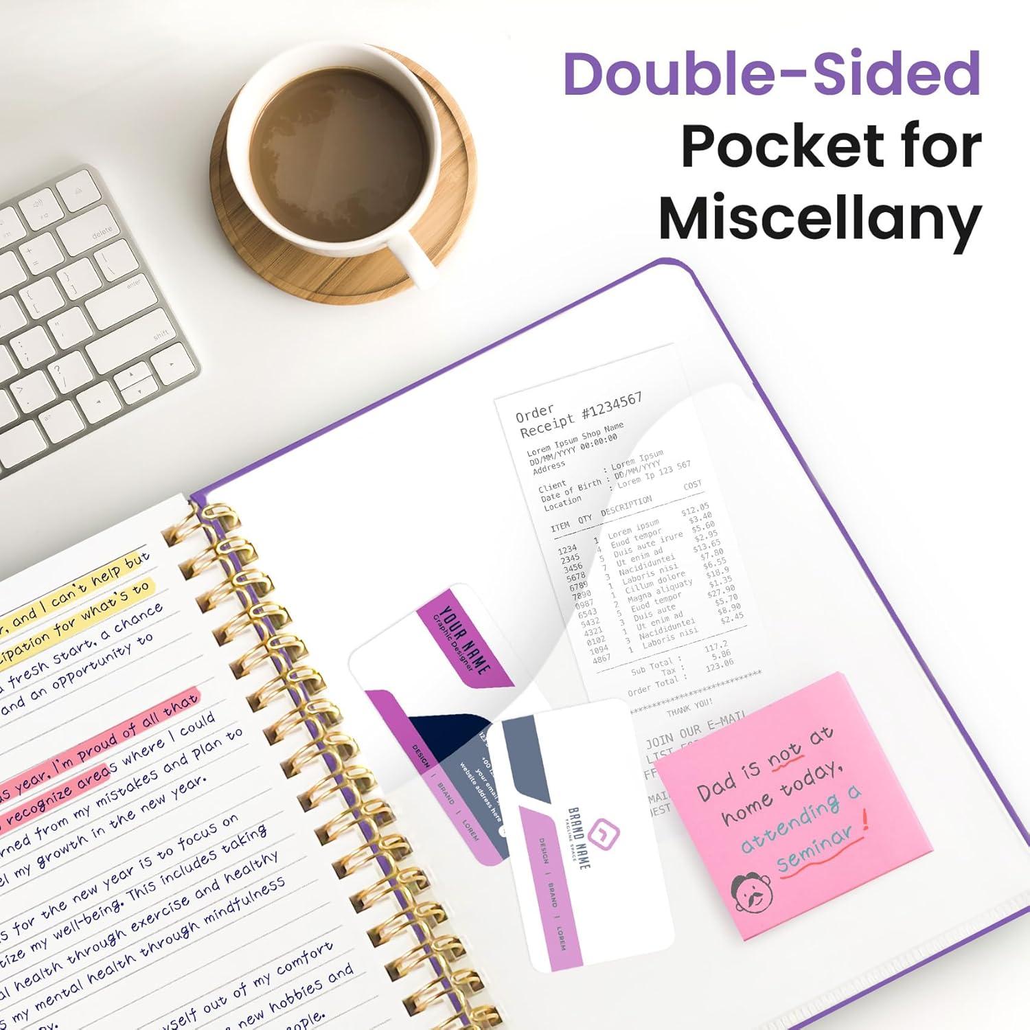 image:imageTaja Lined Spiral Journal Notebook for Women amp Men 140 Pages College Ruled Hardcover Notebook for Work amp Note Taking Journals for Writing A557 x 79 GreenQPeriwinkle Purple