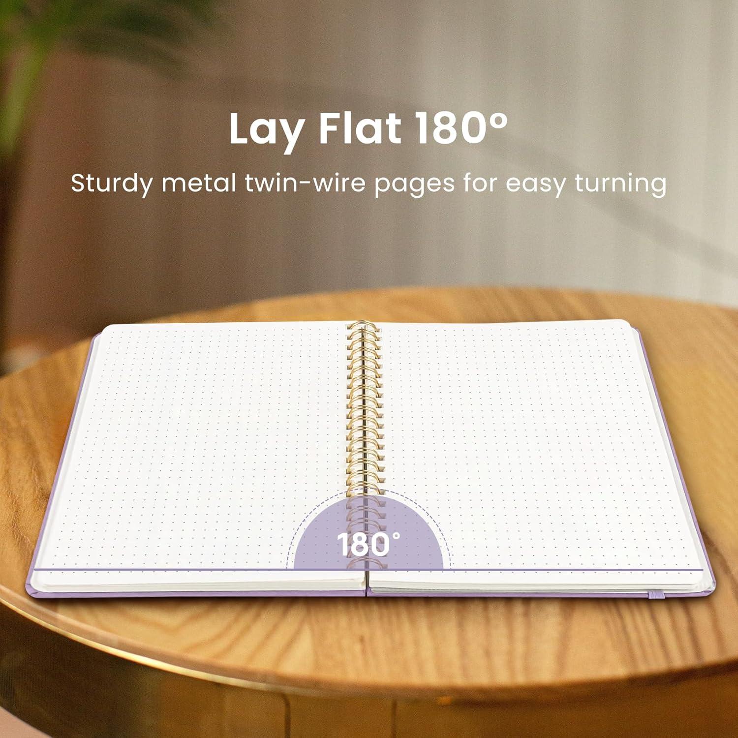 image:imageTaja Lined Spiral Journal Notebook for Women amp Men 140 Pages College Ruled Hardcover Notebook for Work amp Note Taking Journals for Writing A557 x 79 GreenEPurple