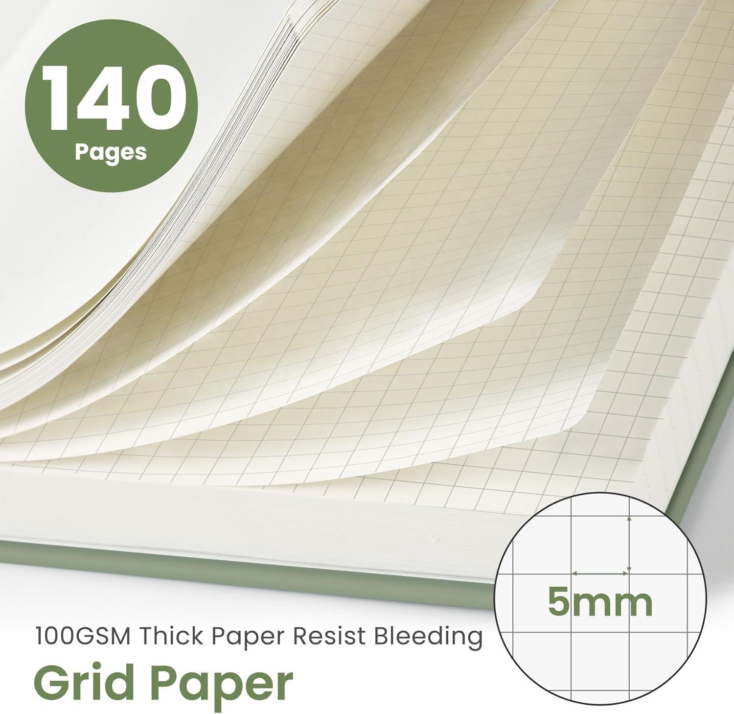 image:imageTaja Lined Spiral Journal Notebook for Women amp Men 140 Pages College Ruled Hardcover Notebook for Work amp Note Taking Journals for Writing A557 x 79 GreenAGreen